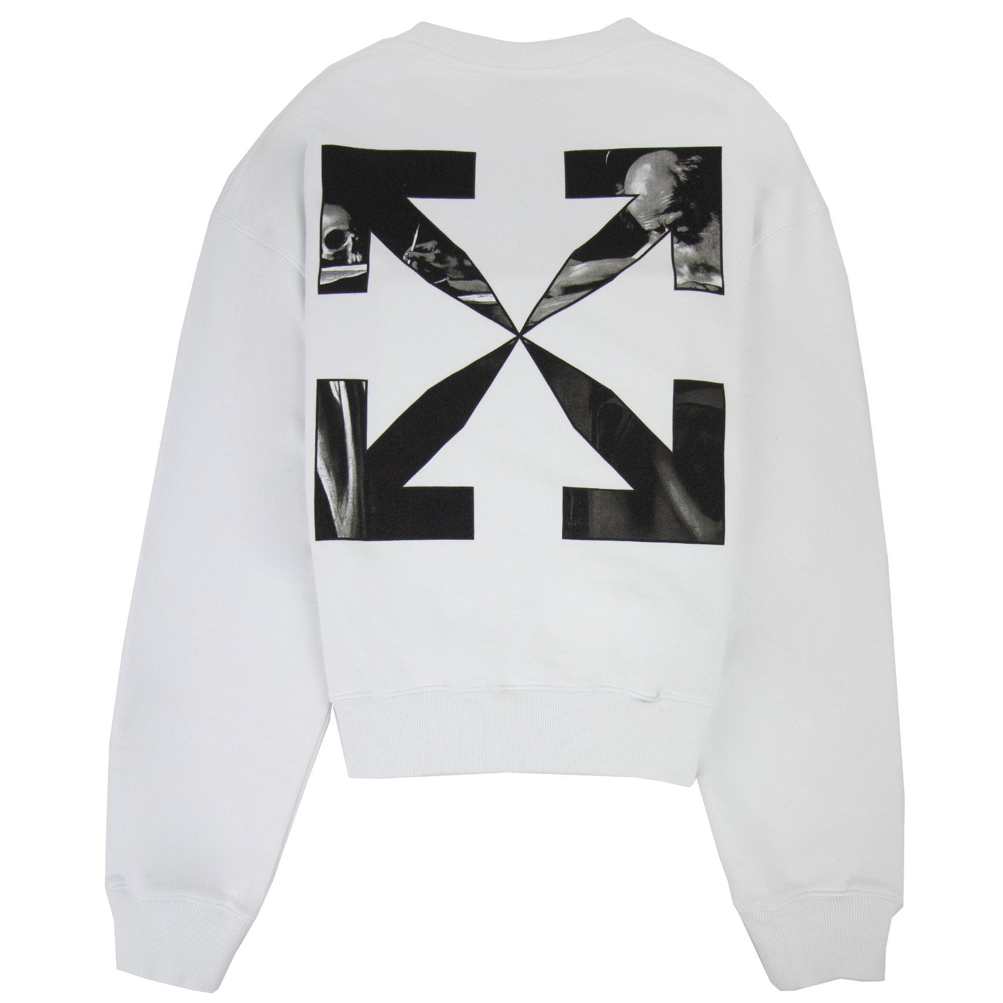 Off White Caravage Arrow Over Crewneck Sweatshirt White/black