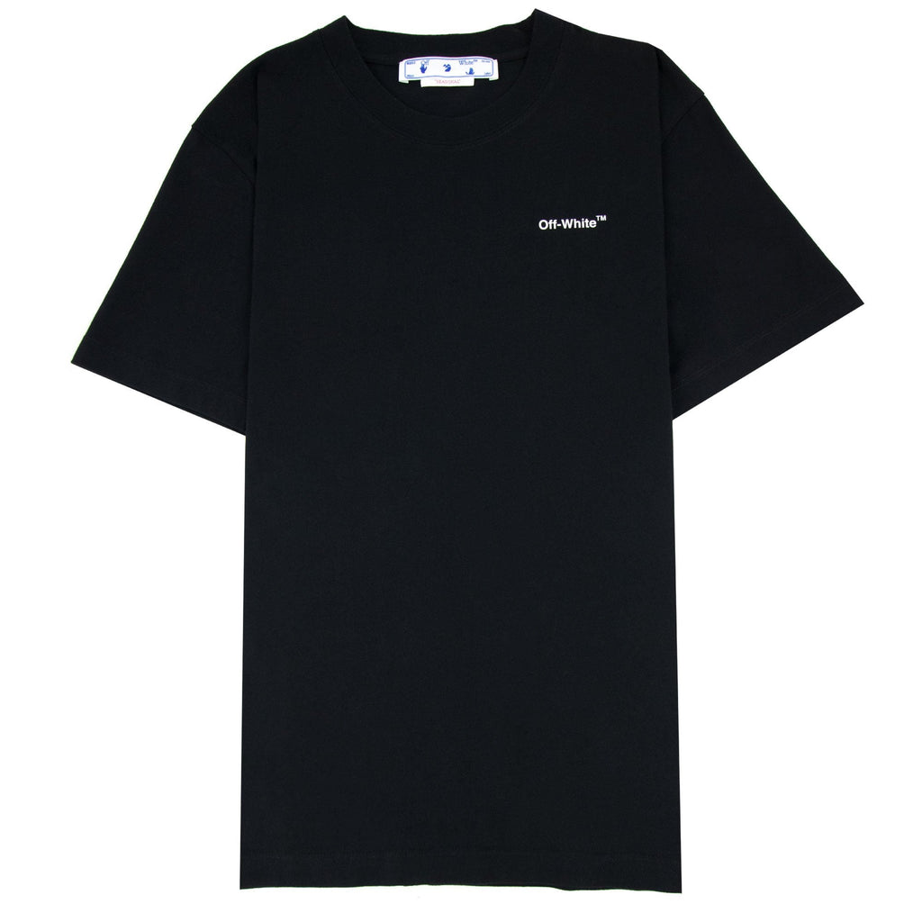 Off White Wave Diag Slim S/s T Shirt Black/white