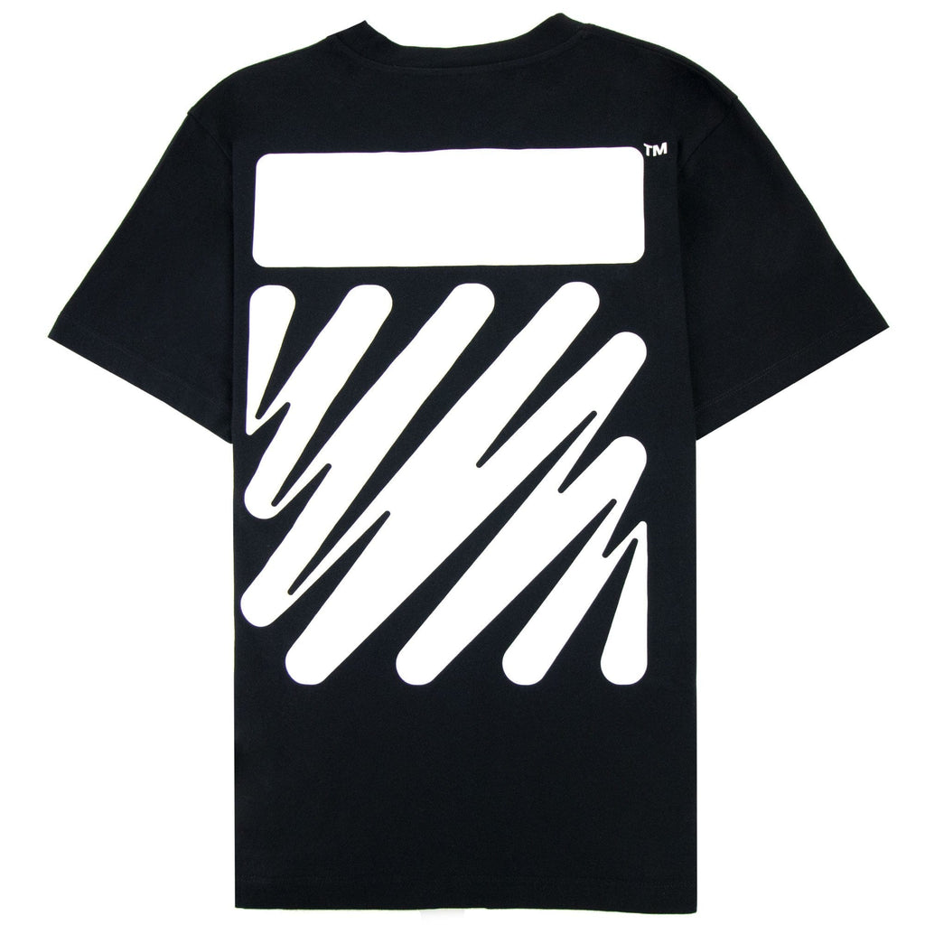 Off White Wave Diag Slim S/s T Shirt Black/white