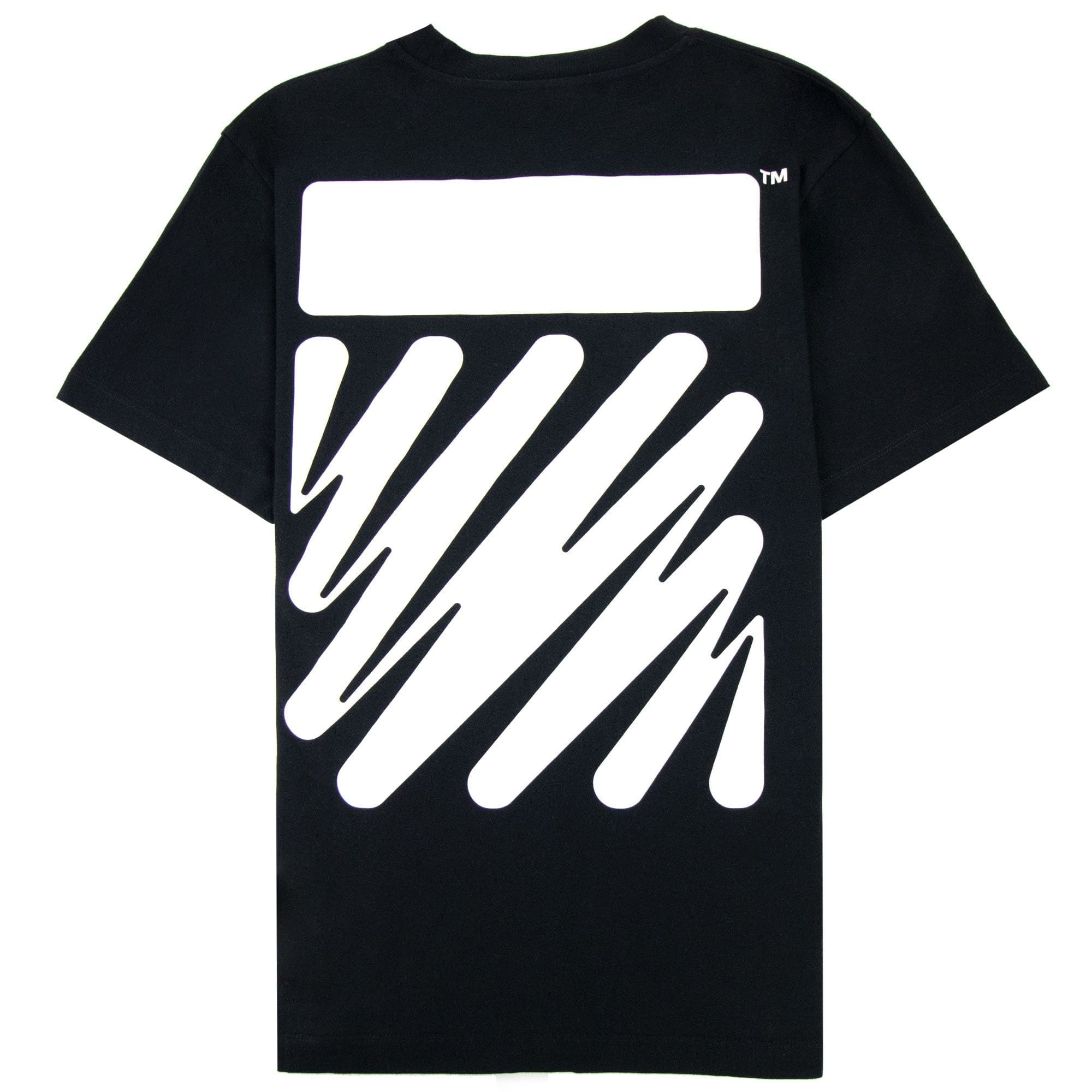 Off White Wave Diag Slim S/s T Shirt Black/white