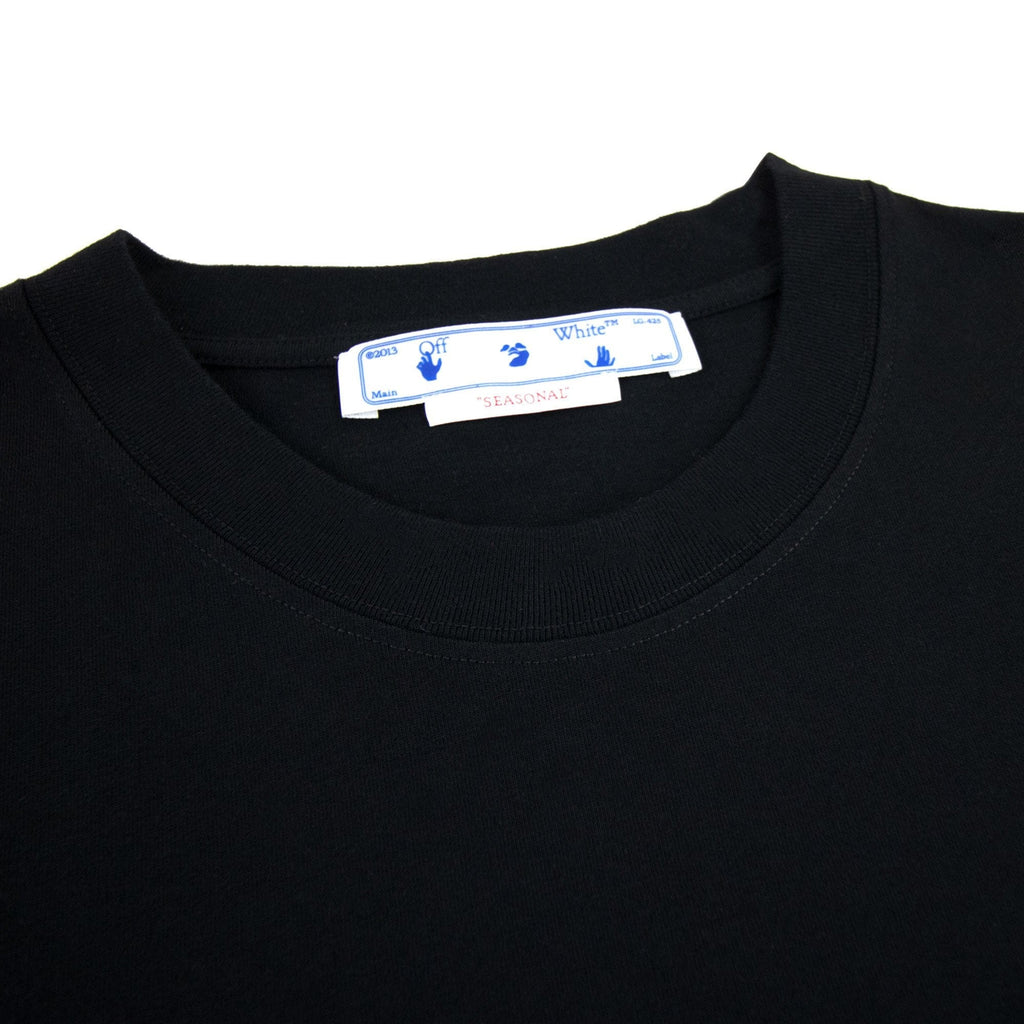 Off White Wave Diag Slim S/s T Shirt Black/white