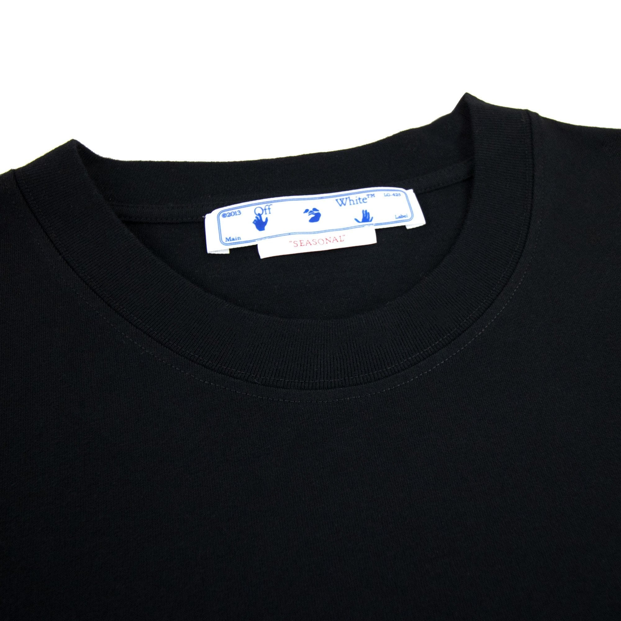 Off White Wave Diag Slim S/s T Shirt Black/white