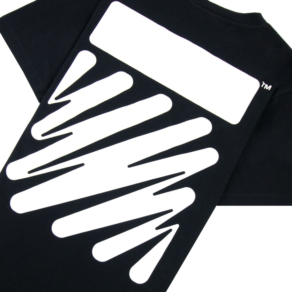 Off White Wave Diag Slim S/s T Shirt Black/white