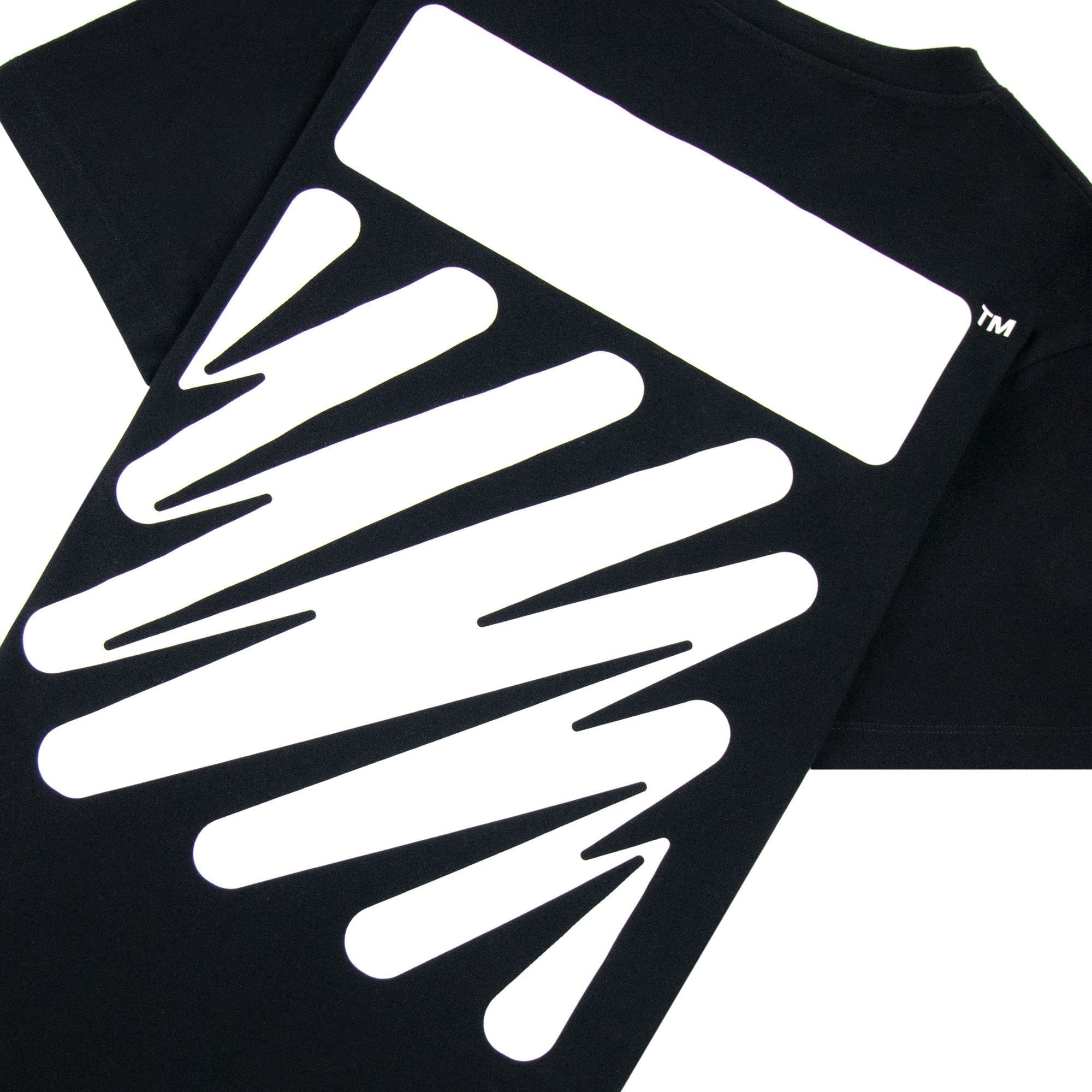 Off White Wave Diag Slim S/s T Shirt Black/white
