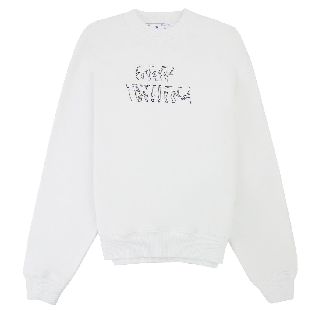 Off White Neen Arrow Skate Crewneck Sweatshirt White/black