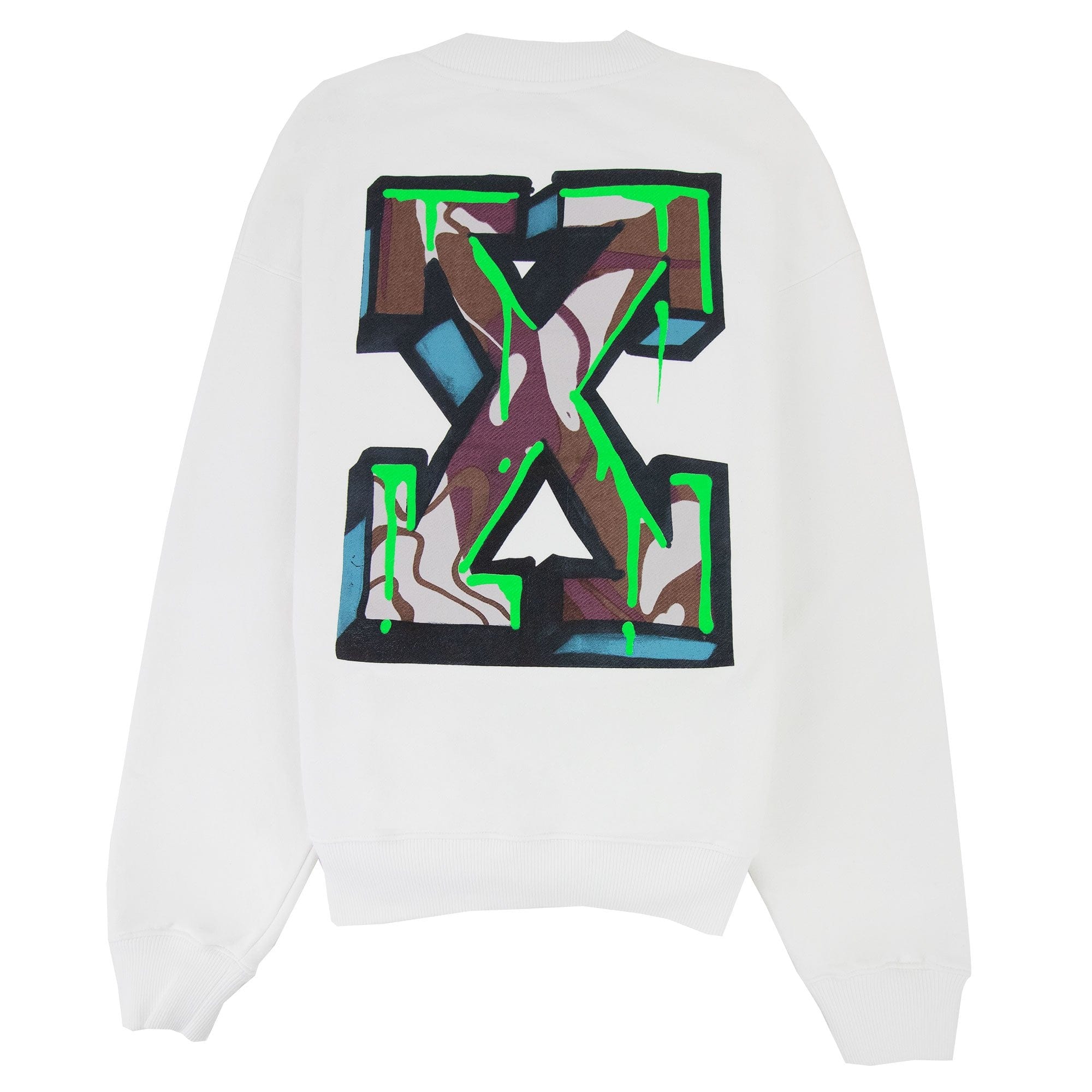 Off White Neen Arrow Skate Crewneck Sweatshirt White/black