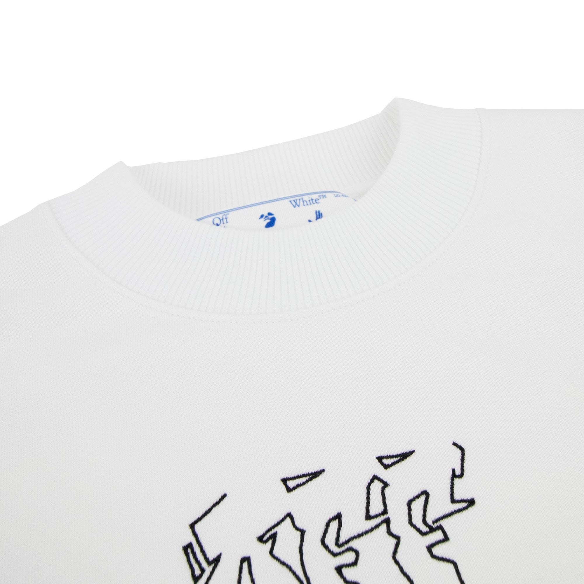 Off White Neen Arrow Skate Crewneck Sweatshirt White/black