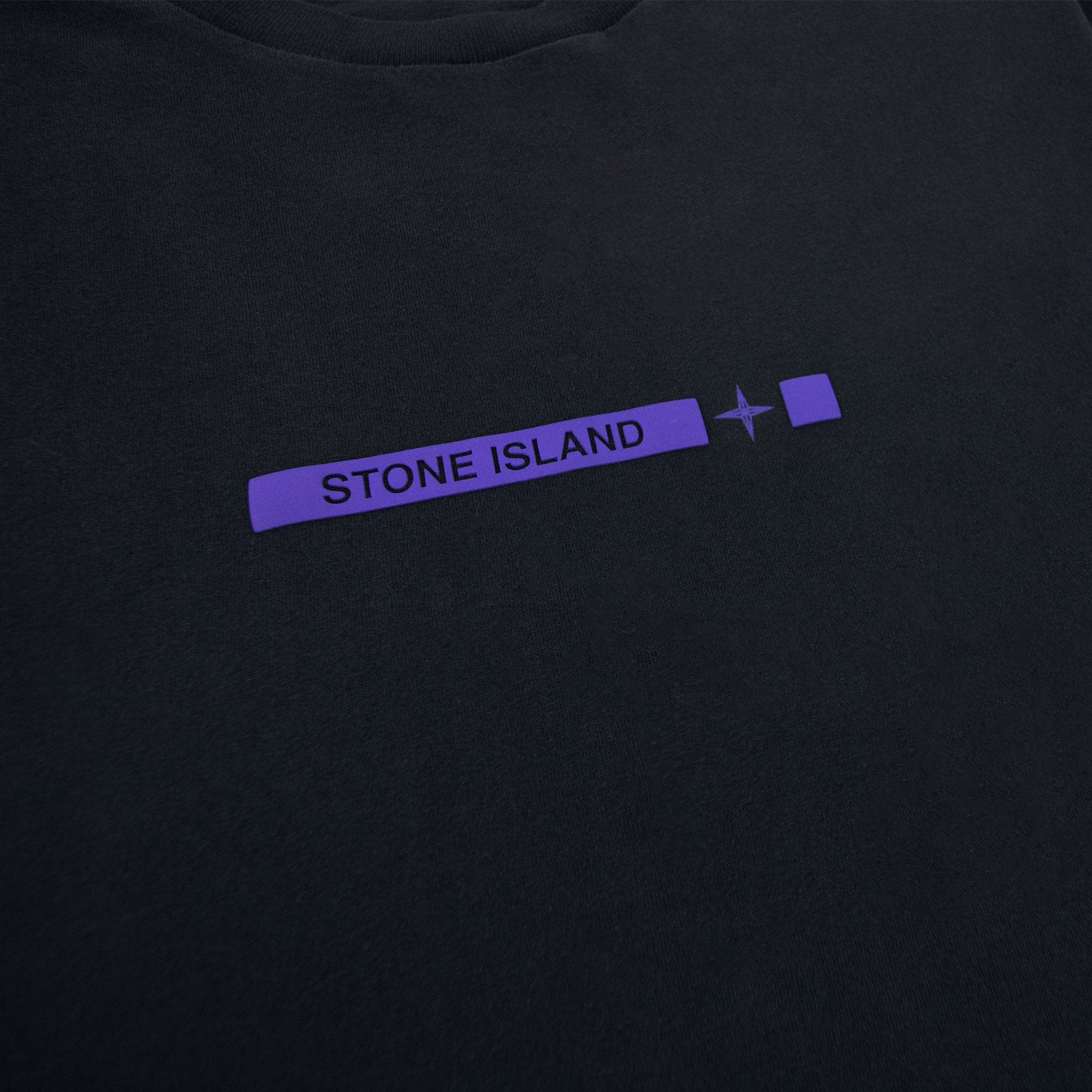 Stone Island 2ns82 Cotton Jersey Micro Graphics One Print_gar Black V0029