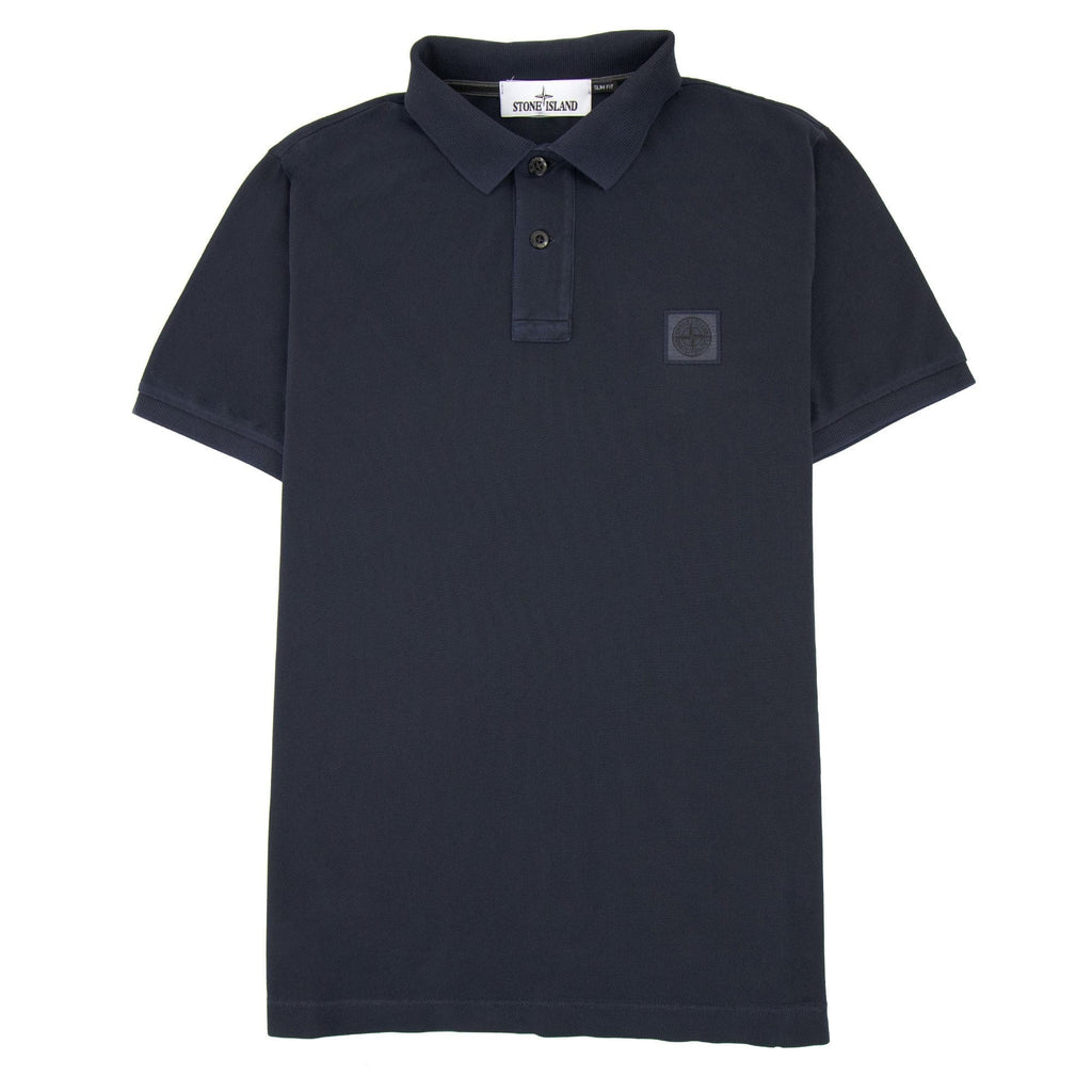 Stone Island Slim Fit Patch Polo Navy Blue V0024