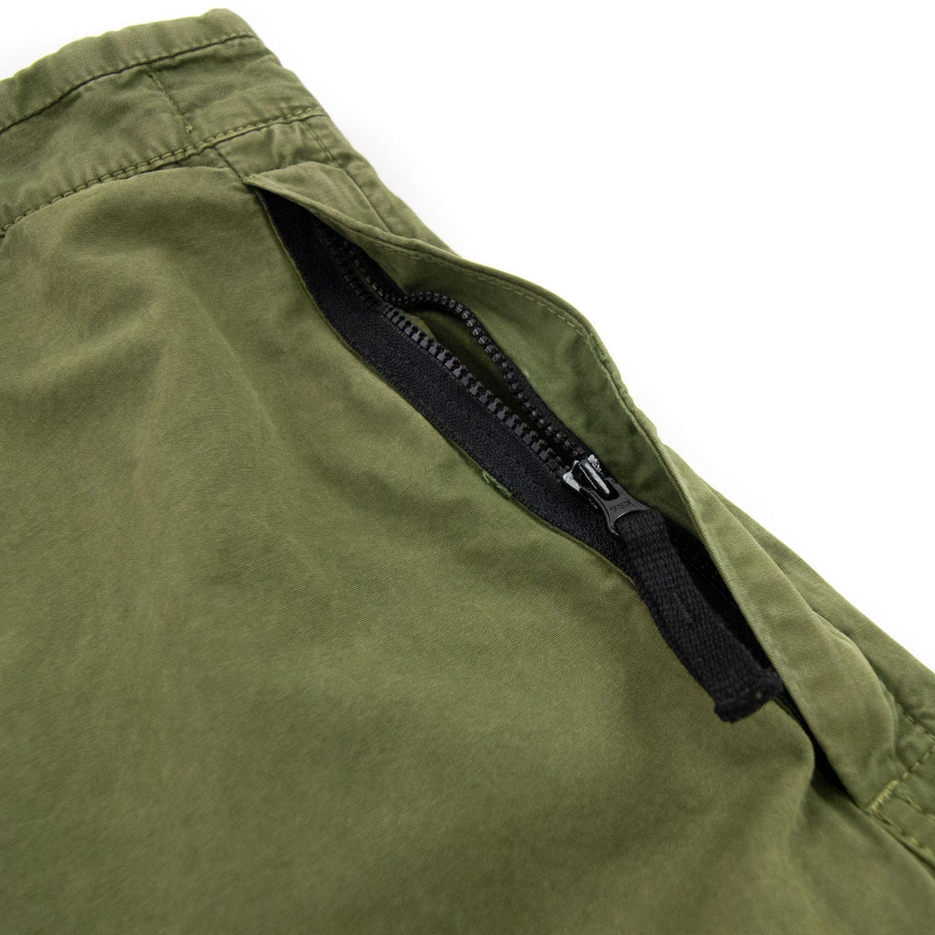 Stone Island L11wa Garment Dyed Canvas Shorts Olive V0158