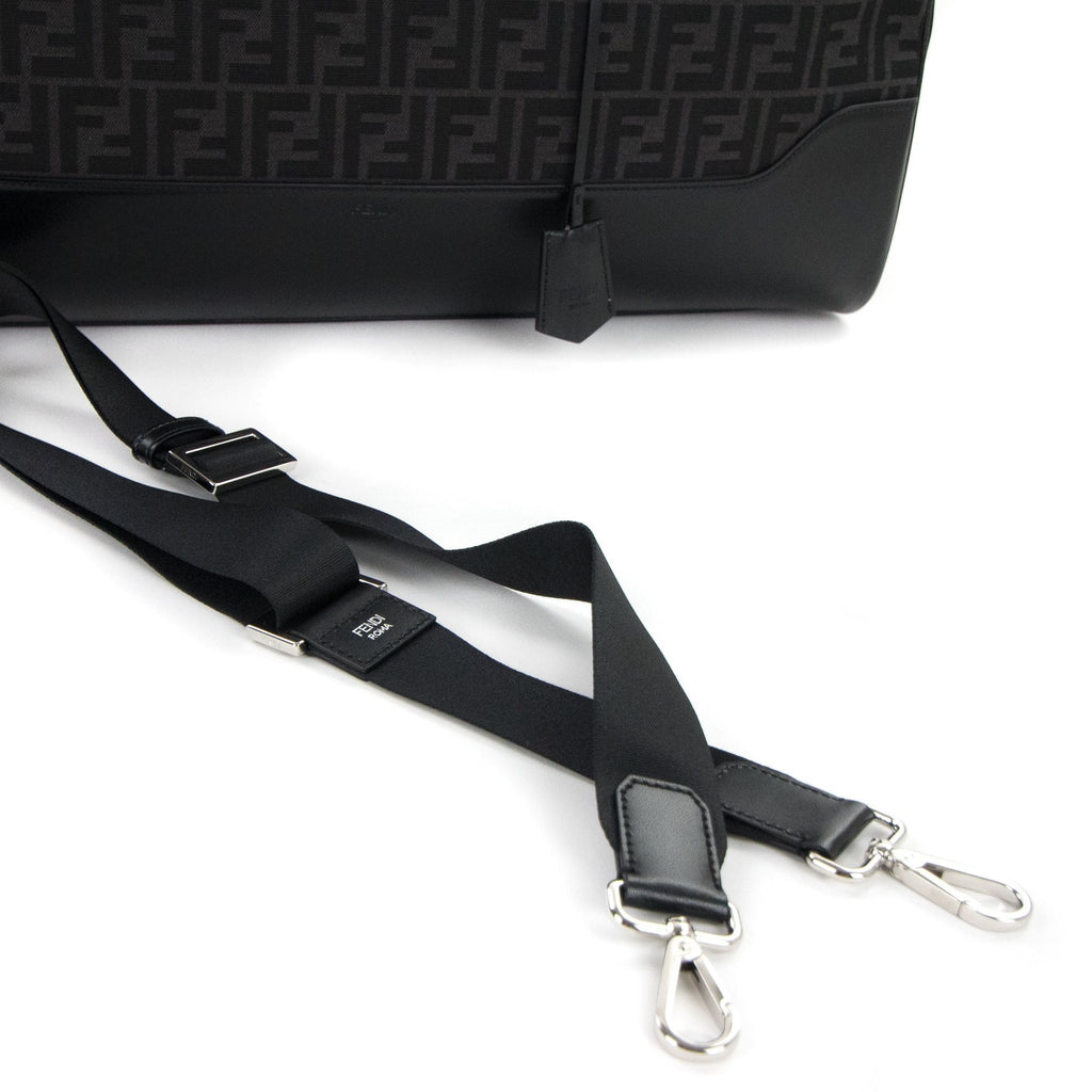 Fendi Ff Jacquard Duffel Bag Black