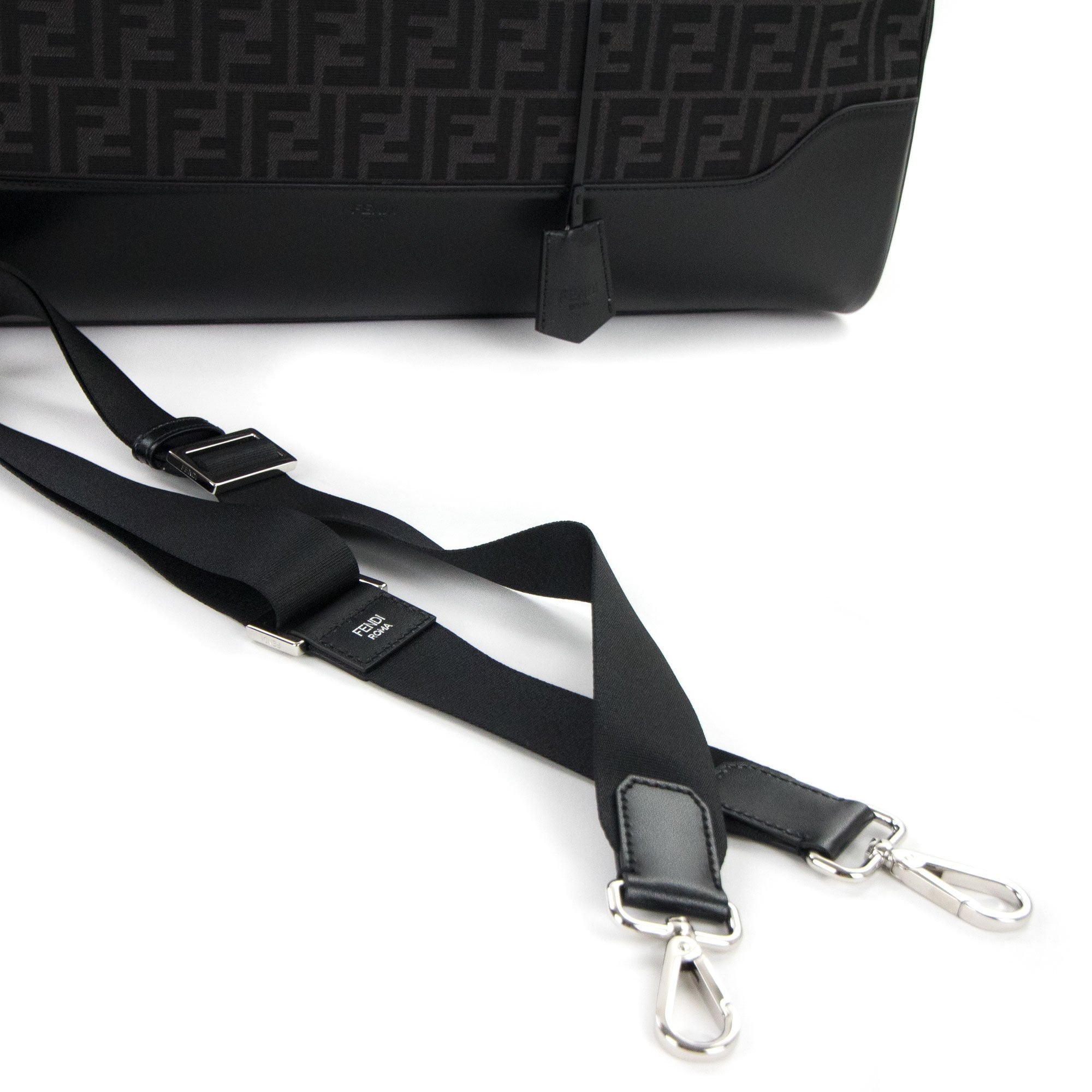 Fendi Ff Jacquard Duffel Bag Black