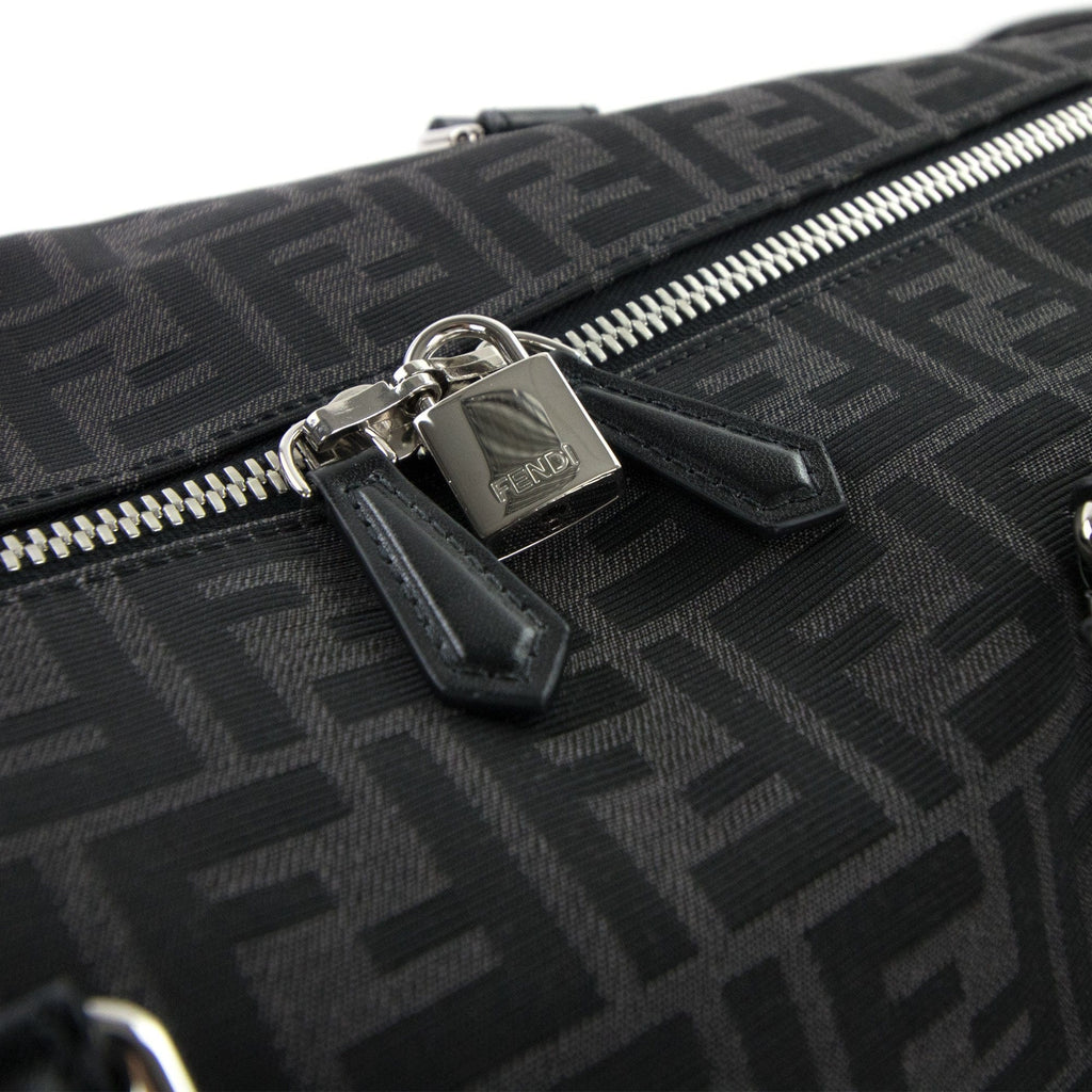 Fendi Ff Jacquard Duffel Bag Black