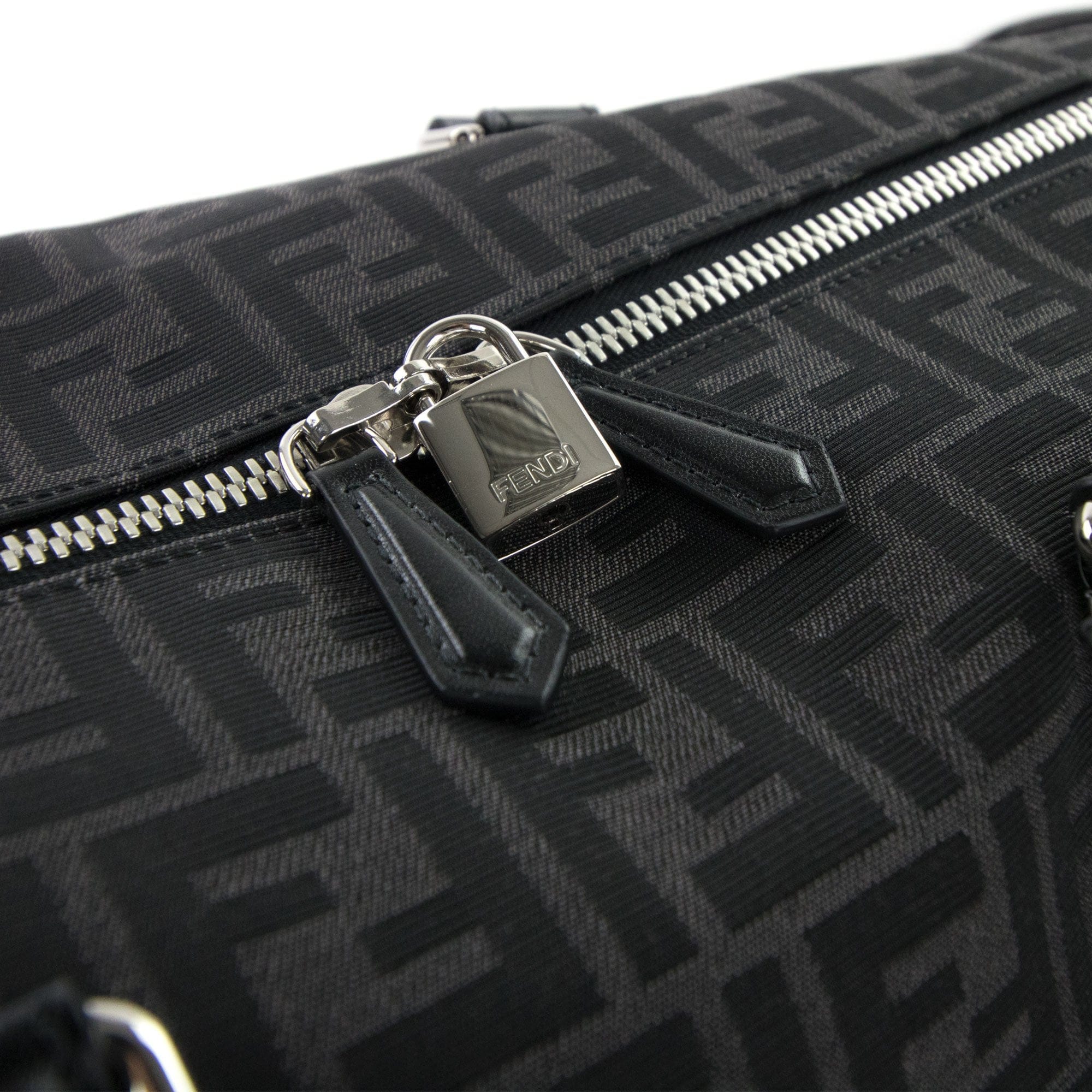Fendi Ff Jacquard Duffel Bag Black