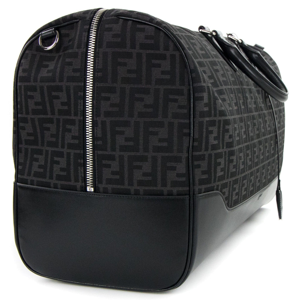 Fendi Ff Jacquard Duffel Bag Black
