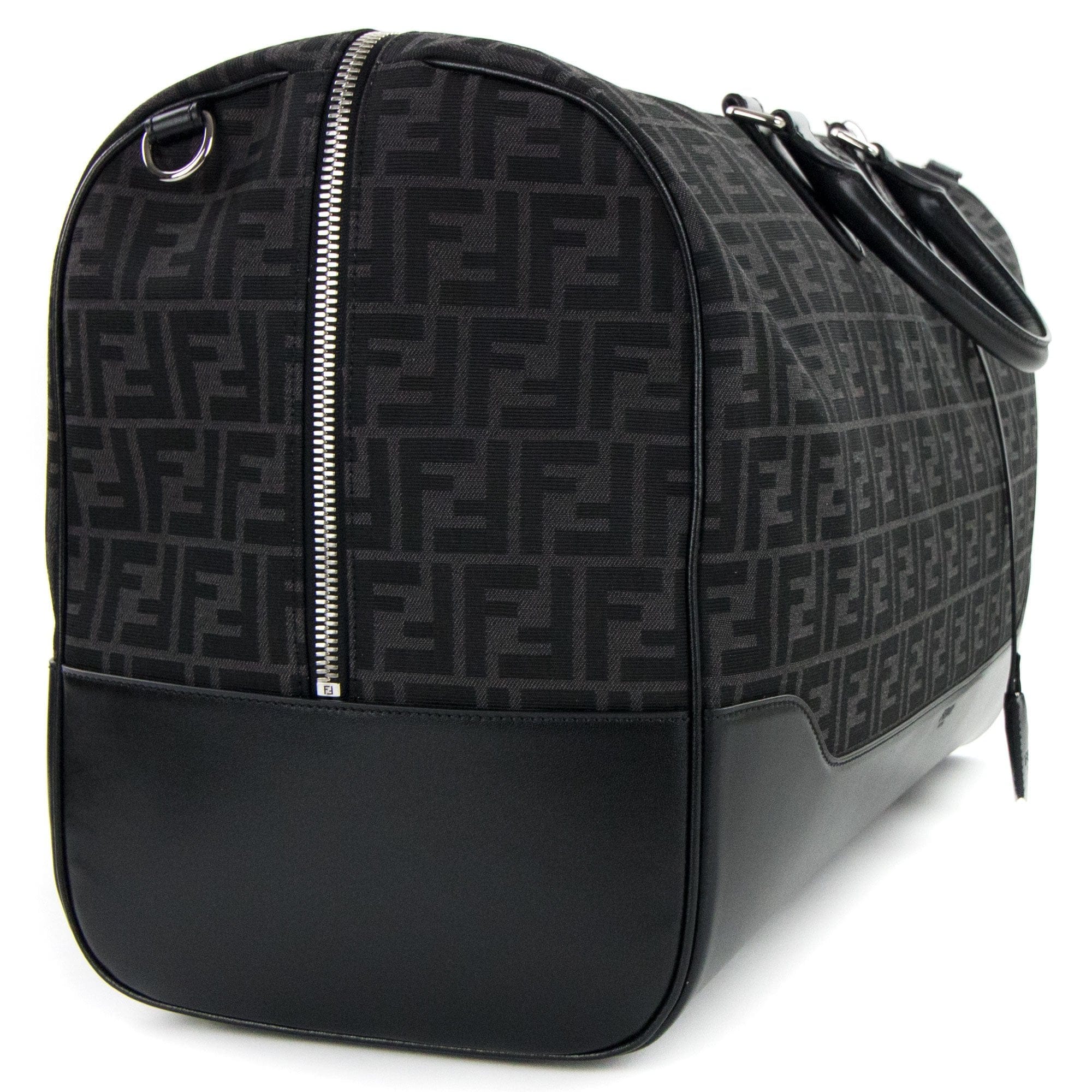 Fendi Ff Jacquard Duffel Bag Black