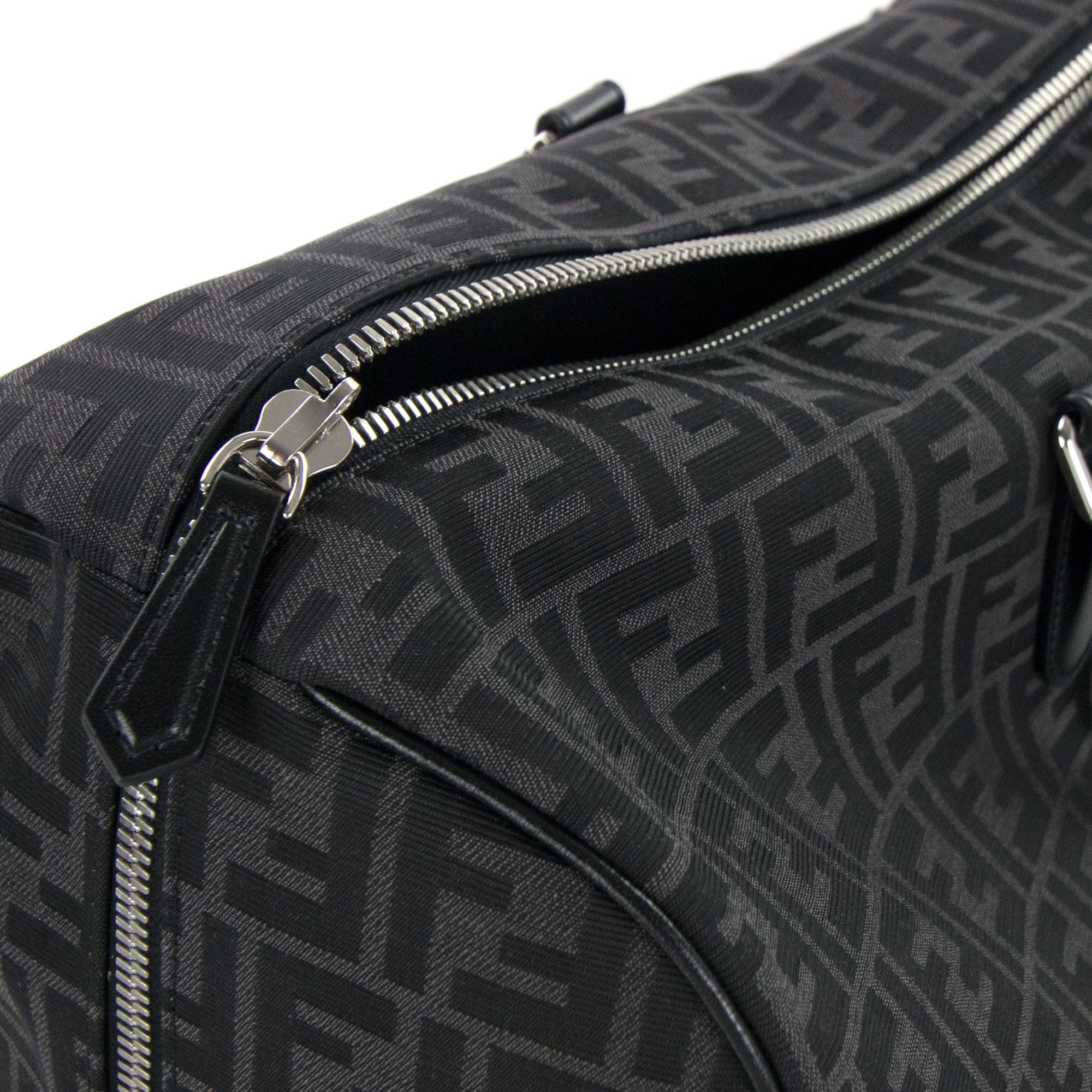 Fendi Ff Jacquard Duffel Bag Black