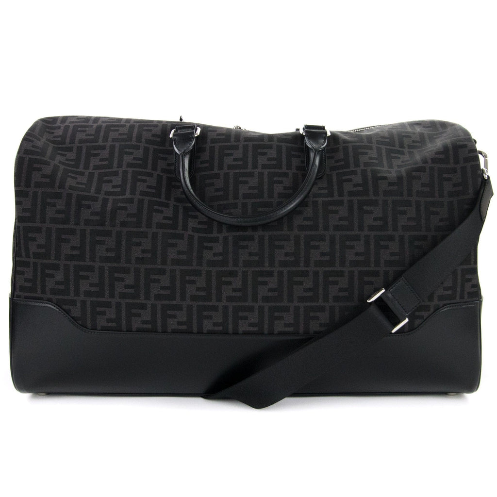 Fendi Ff Jacquard Duffel Bag Black