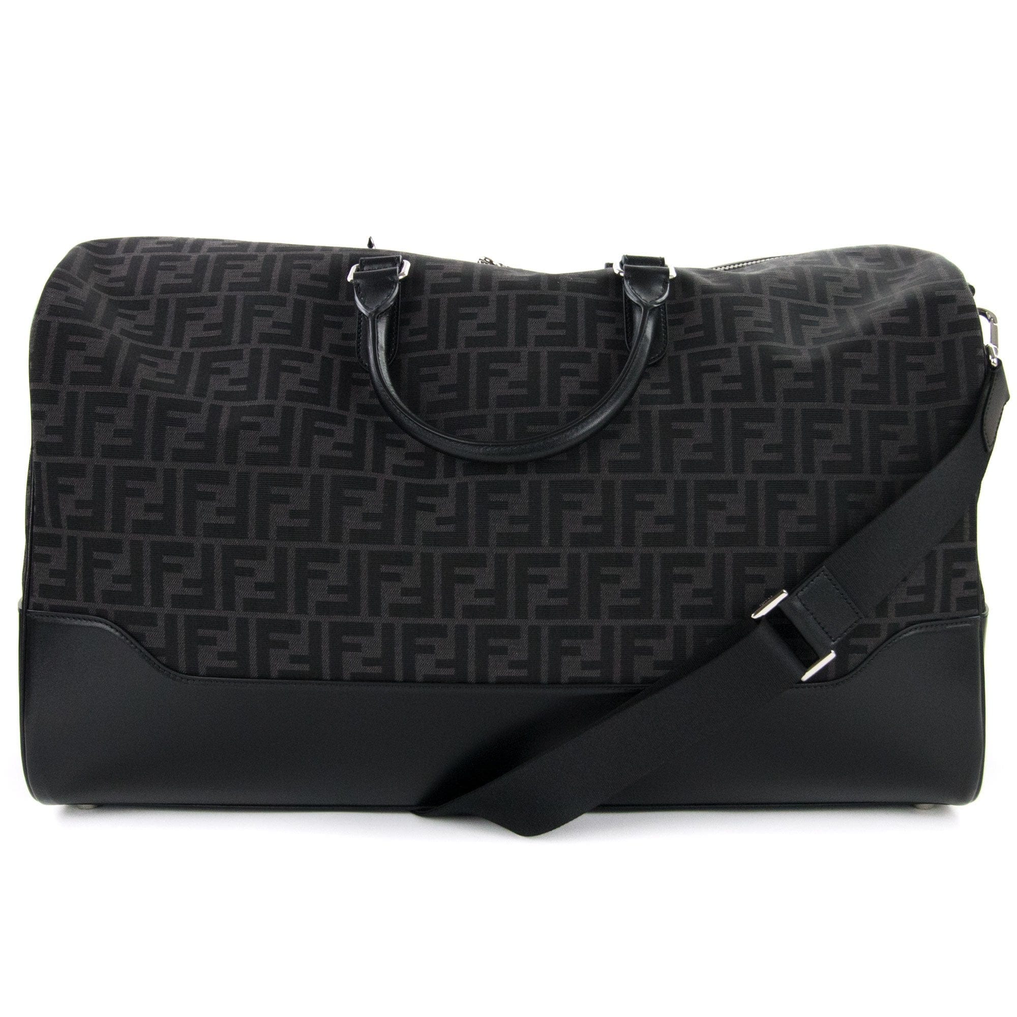 Fendi Ff Jacquard Duffel Bag Black