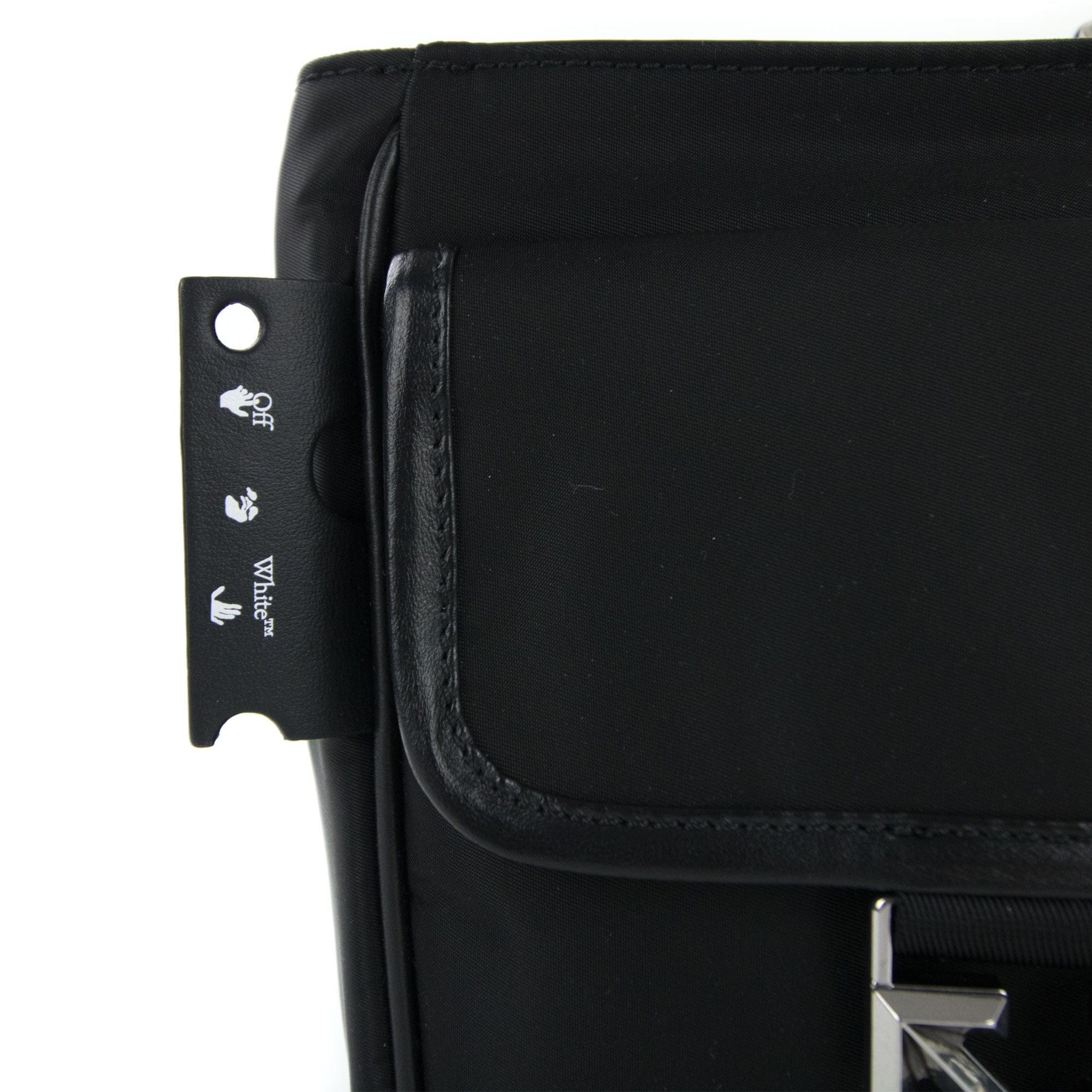 Off White Arrow Tuc Nyl Cross Body Bag Black