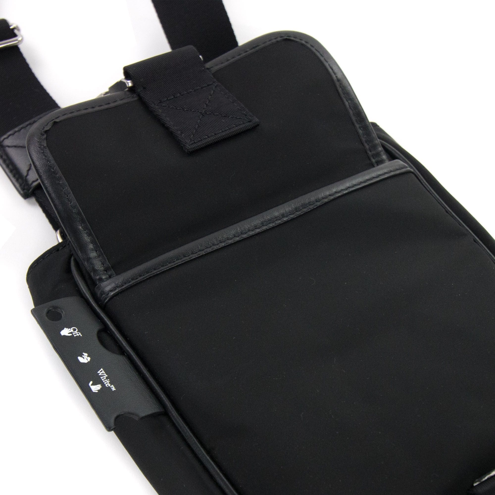 Off White Arrow Tuc Nyl Cross Body Bag Black