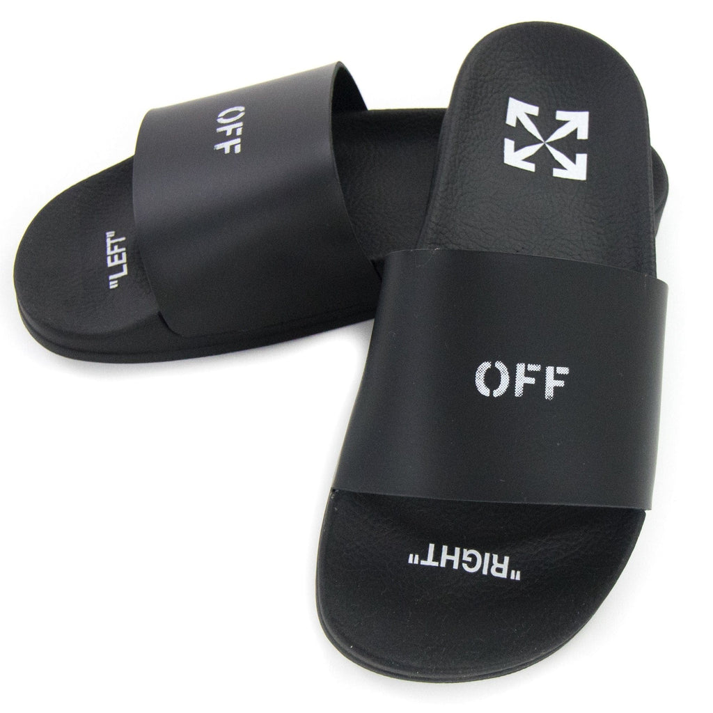 Off White Women 0w Logo Sliders Black/white