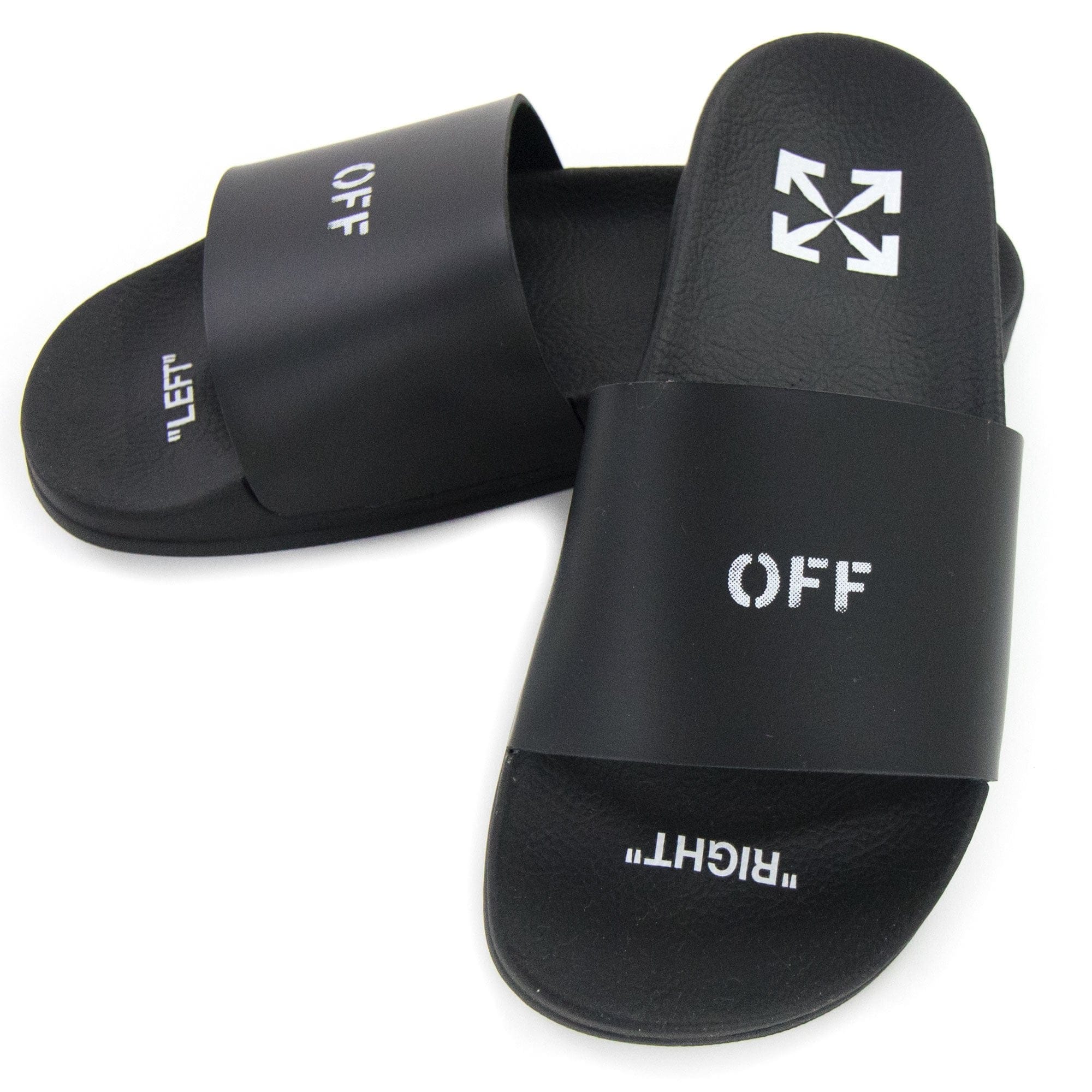 Off White Women 0w Logo Sliders Black/white
