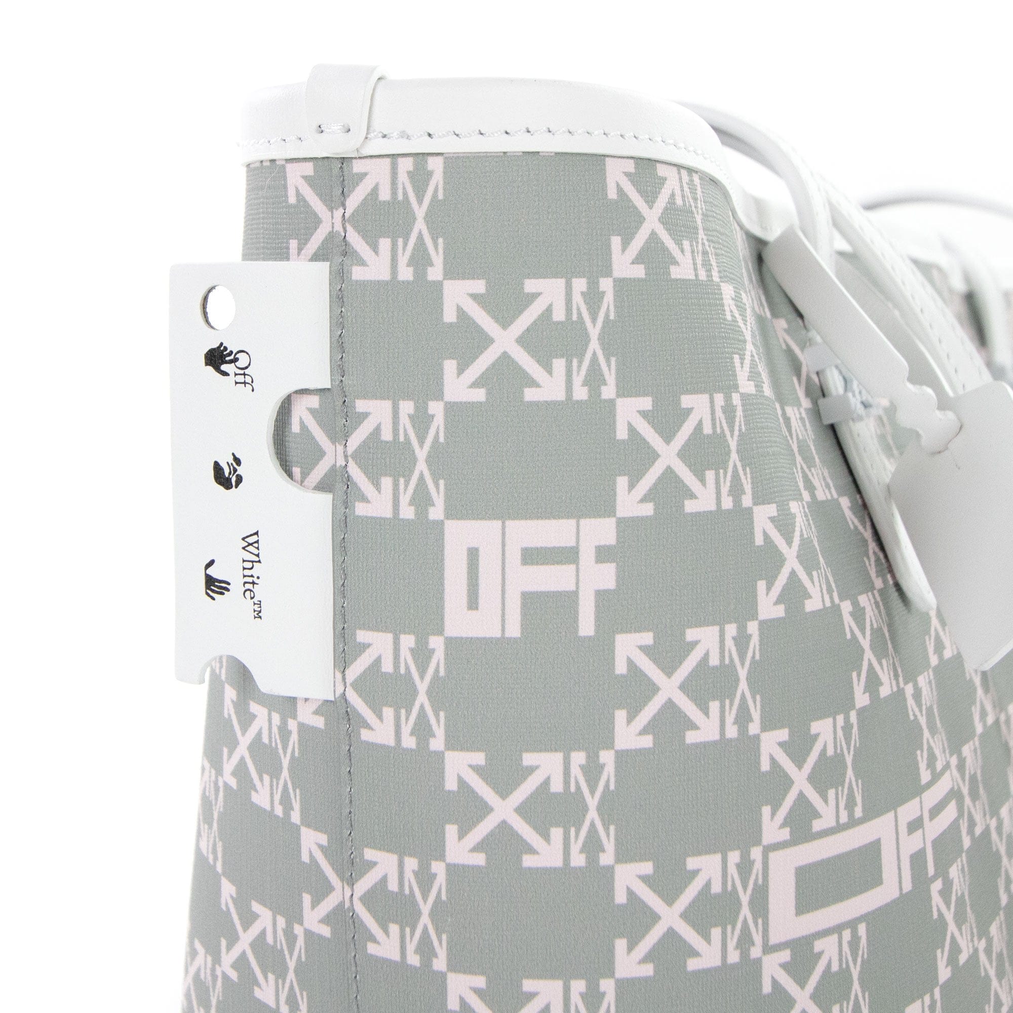 Off White Day Off Tote 33 Monogram Shoulder Bag Grey Pink