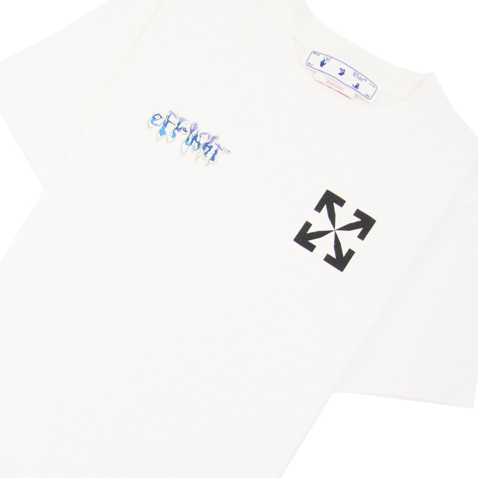 Off White 90s Liquid Slim S/s T Shirt White/black