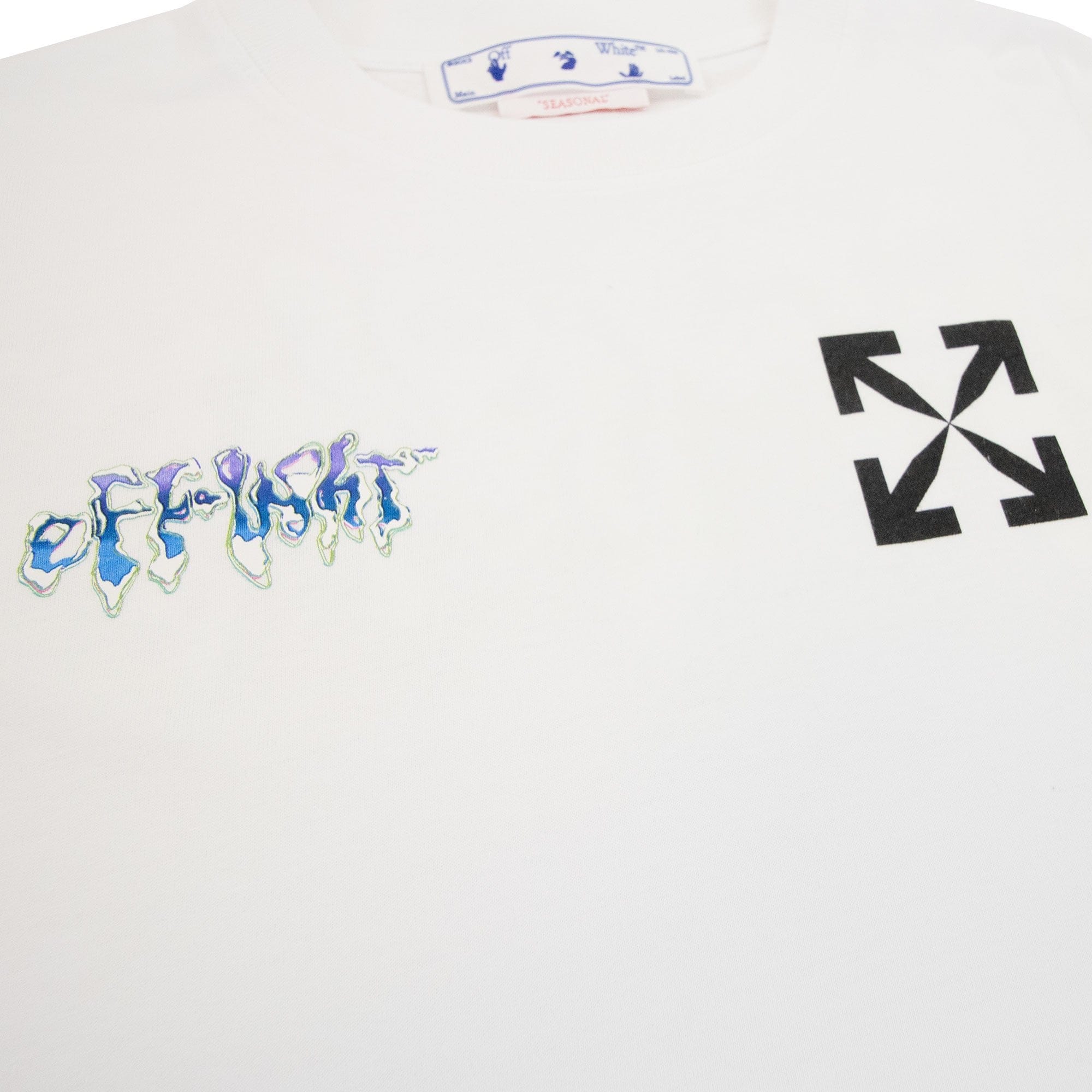 Off White 90s Liquid Slim S/s T Shirt White/black