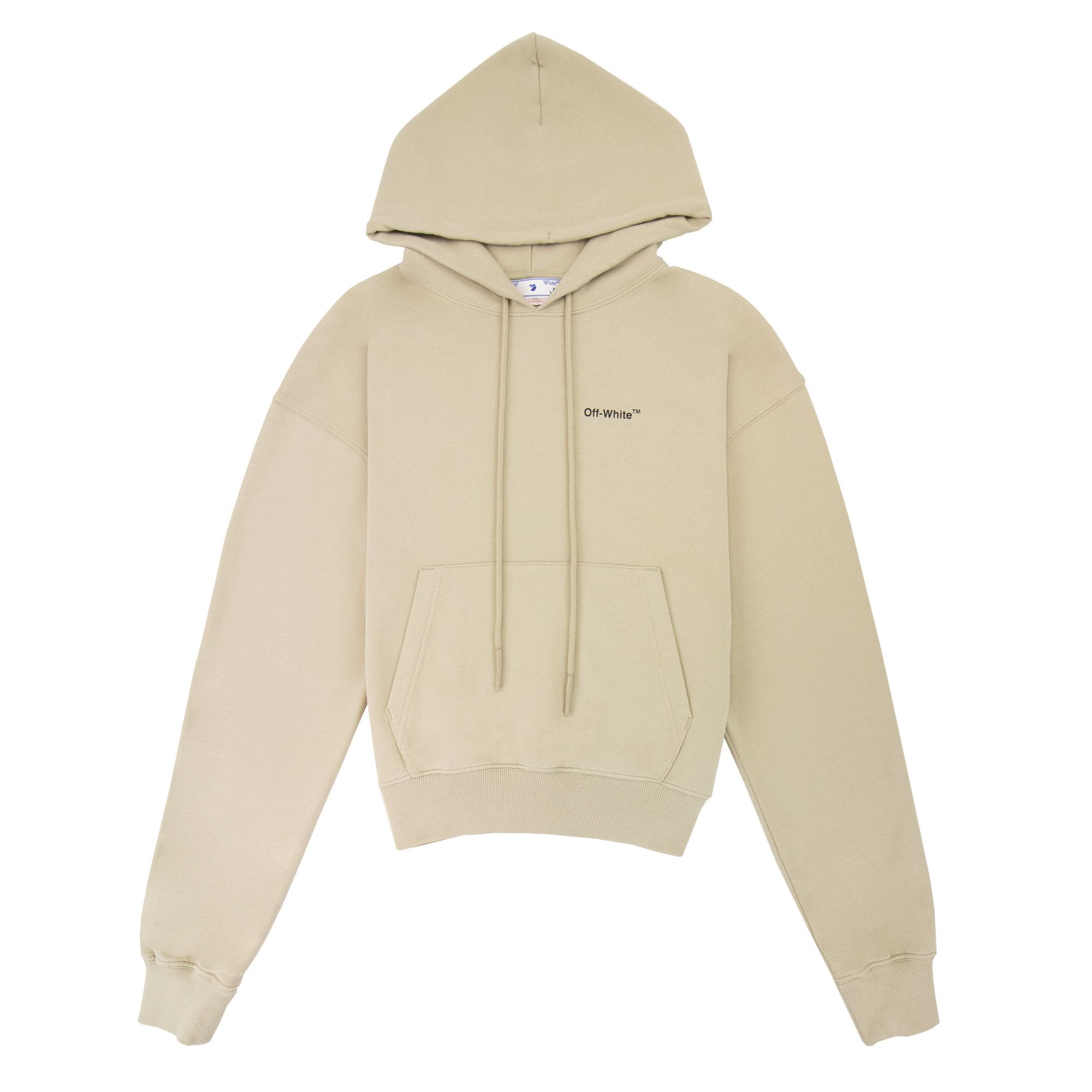 Off White Caravage Arrow Over Hoodied Sweatshirt Dark Sand/black