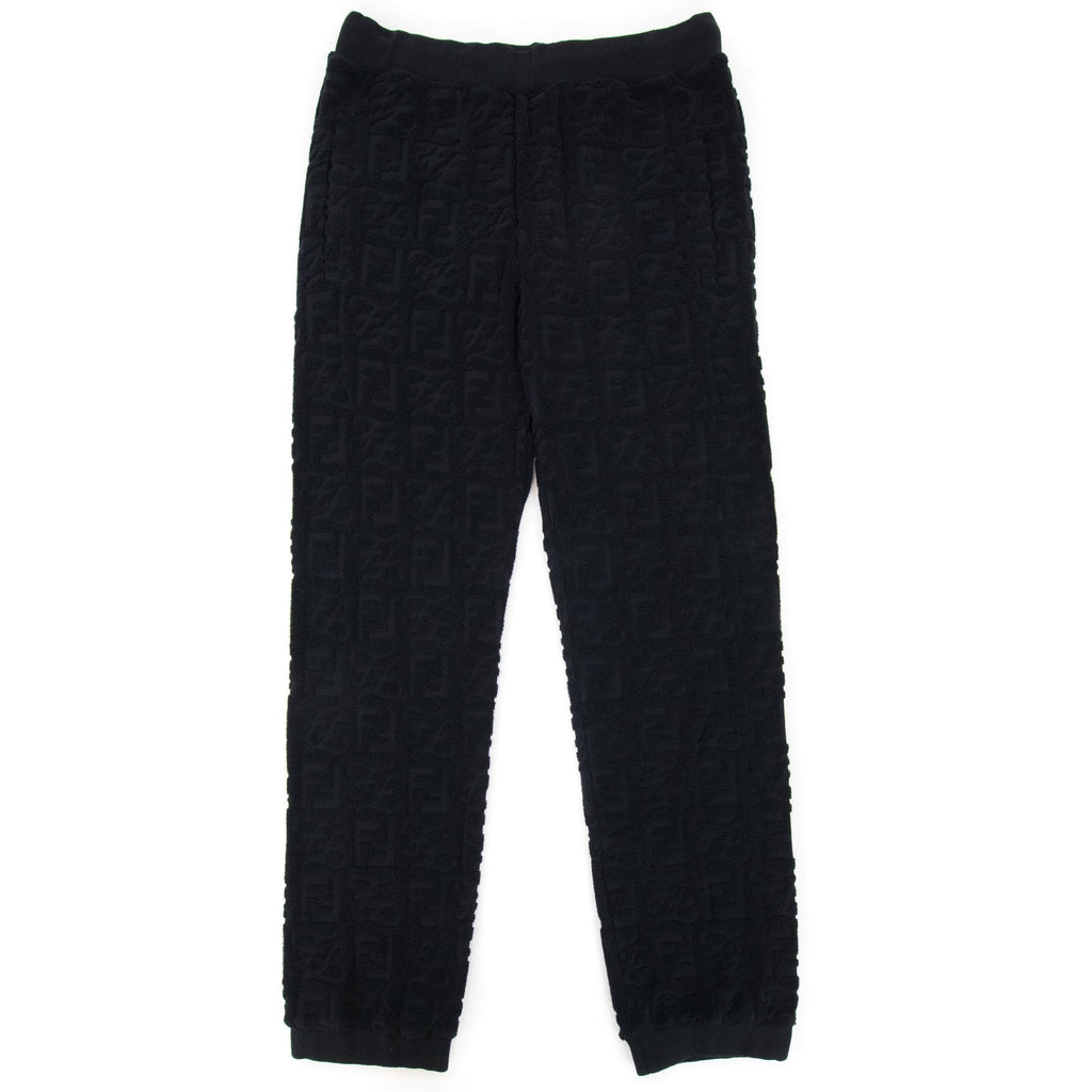 Fendi Ff Caligraphy Logo Pants Black