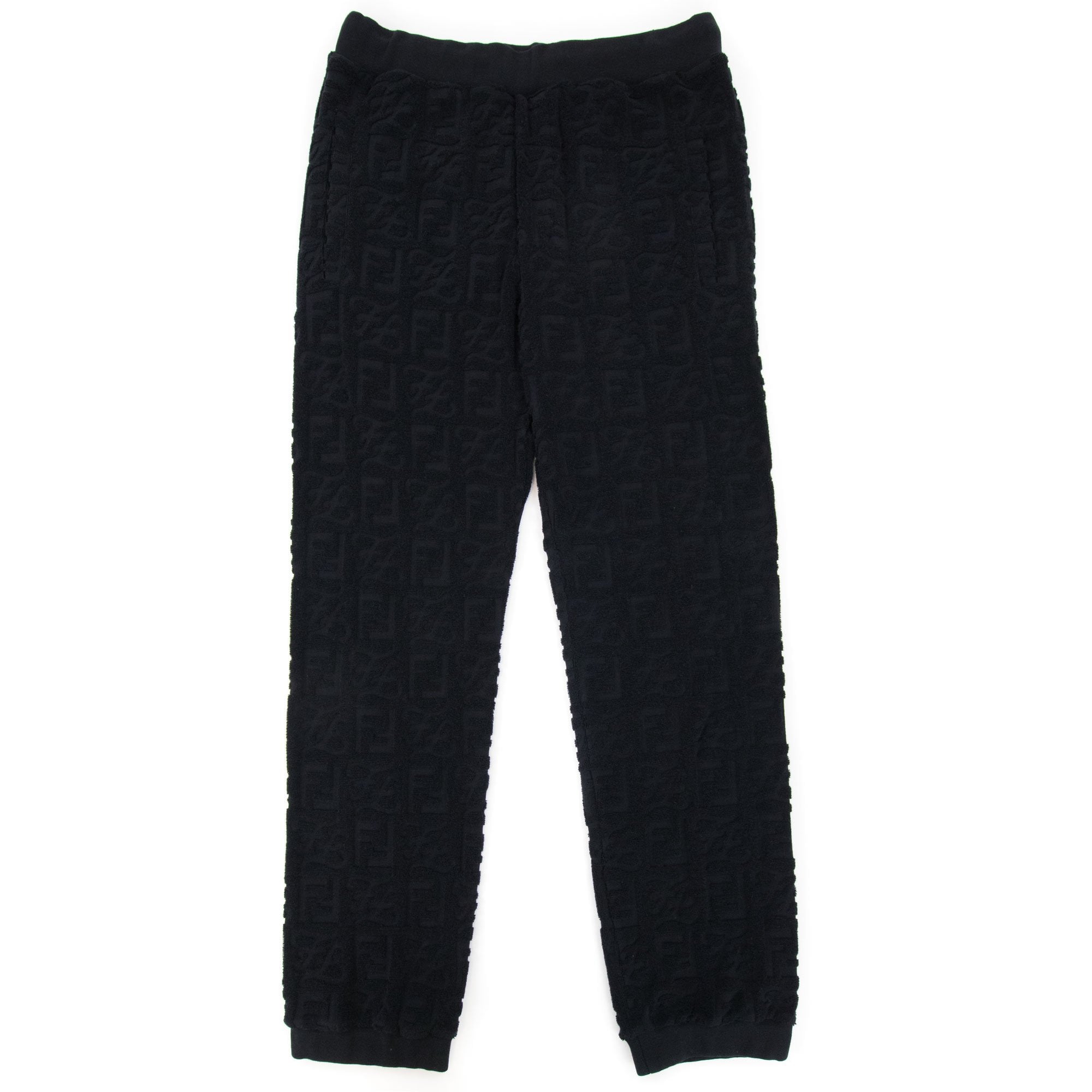 Fendi Ff Caligraphy Logo Pants Black