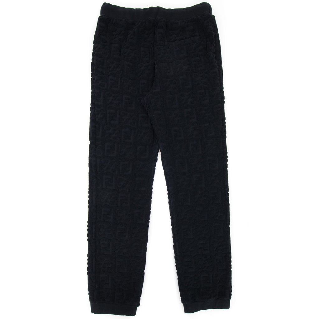 Fendi Ff Caligraphy Logo Pants Black
