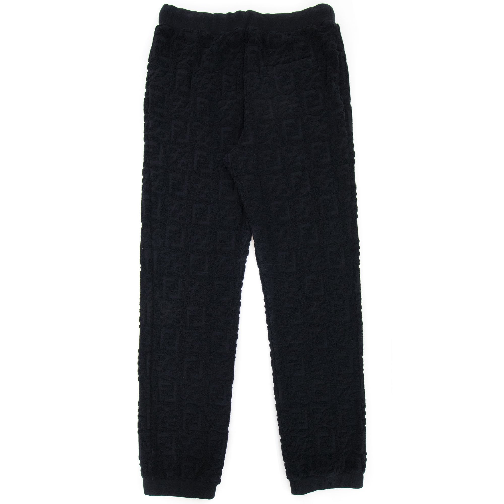 Fendi Ff Caligraphy Logo Pants Black