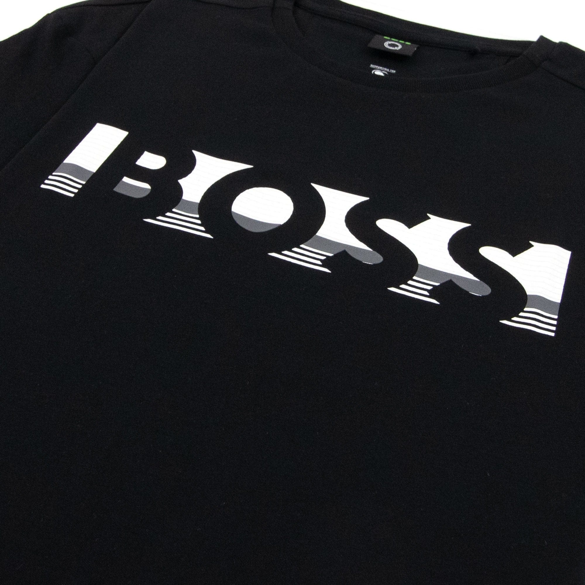 Hugo Boss Tee 1 Colour Block Logo T Shirt Black 001