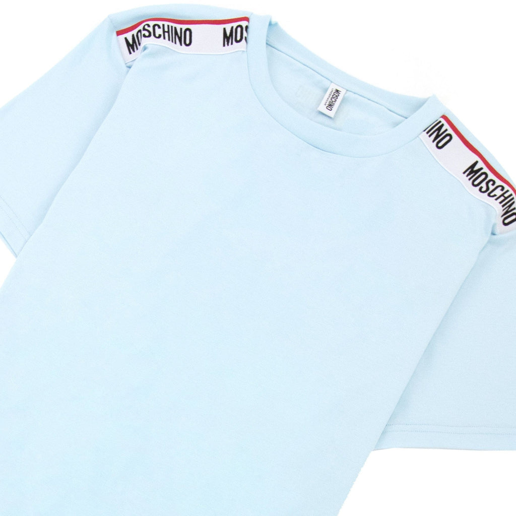 Moschino Underwear Tape Logo T-shirt Sky Blue 0332