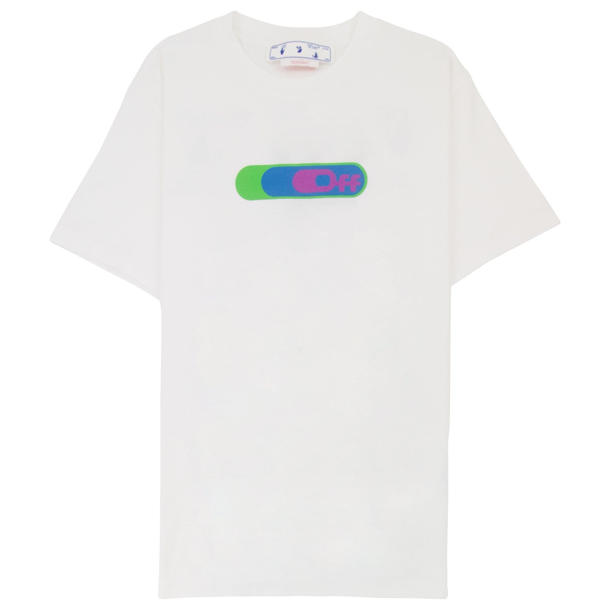 Off White High Weed Slim S/s T Shirt White/Green