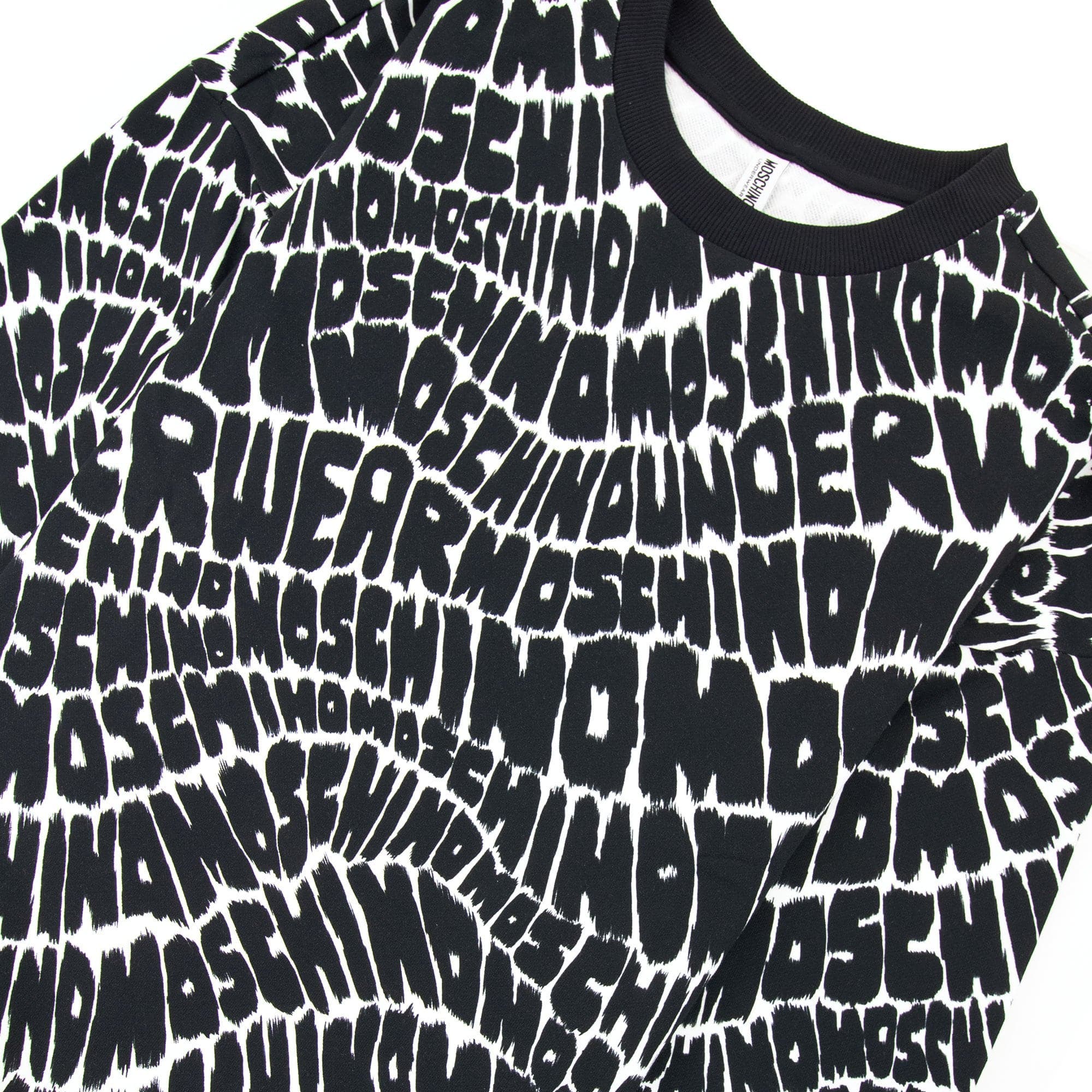 Moschino Underwear All Over Logo Sweatshirt Black