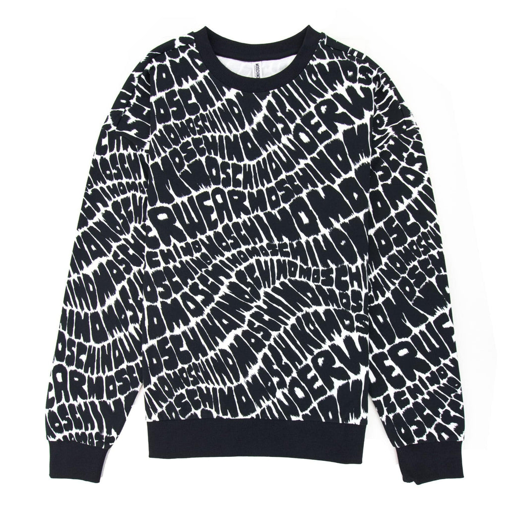 Moschino Underwear All Over Logo Sweatshirt Black