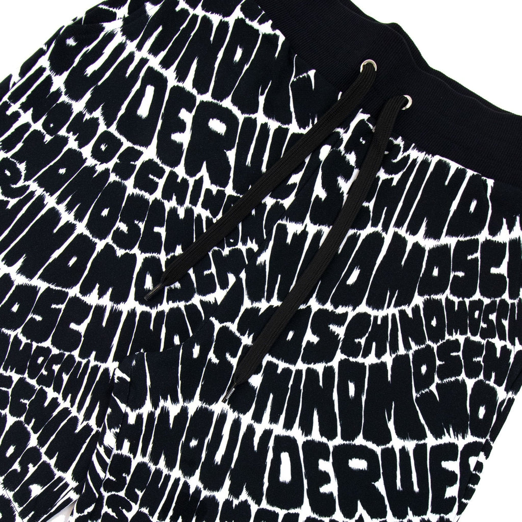 Moschino Underwear All Over Logo Shorts Black