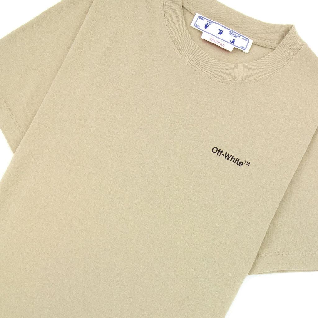Off White Caravaggio Arrow Slim S/s T Shirt Dark Sand/black