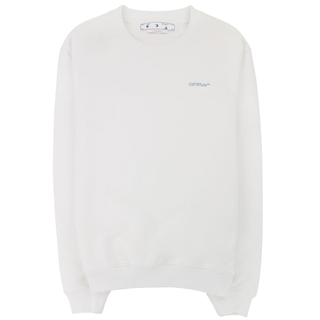 Off White Women Blue Red Arrow Reg Fit Crewneck Sweatshirt White Multi