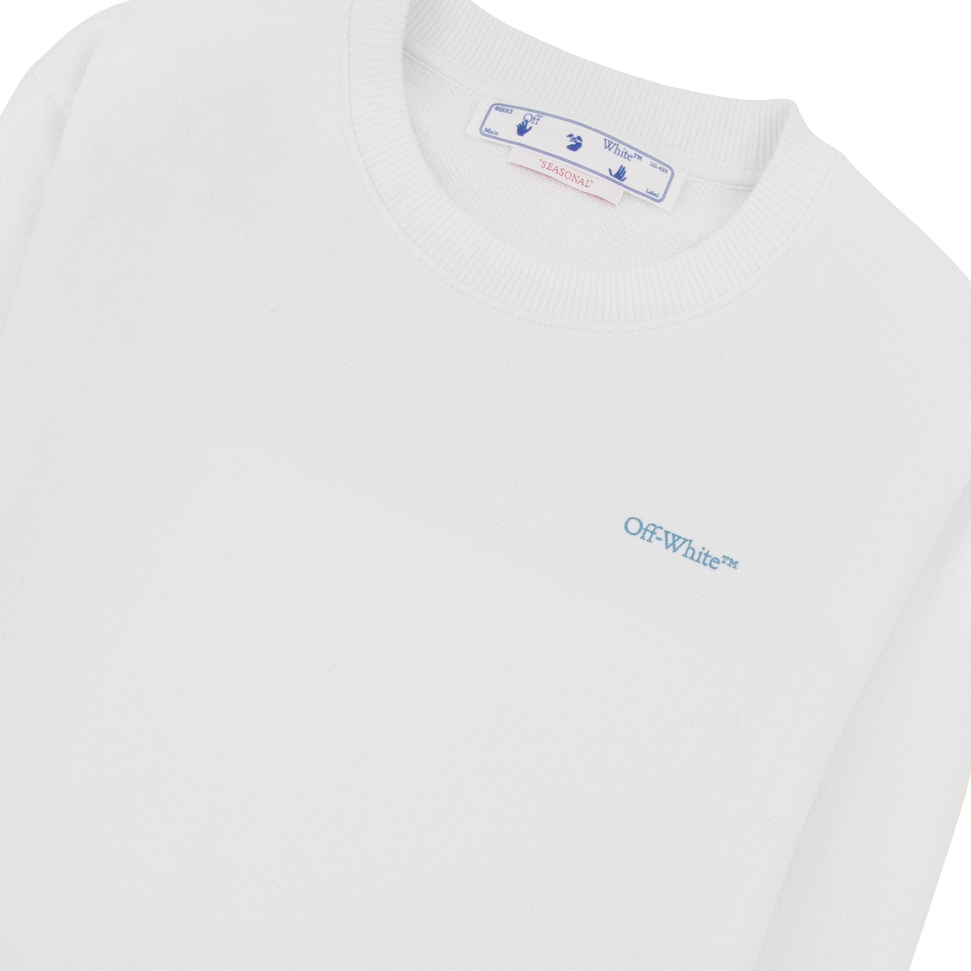 Off White Women Blue Red Arrow Reg Fit Crewneck Sweatshirt White Multi