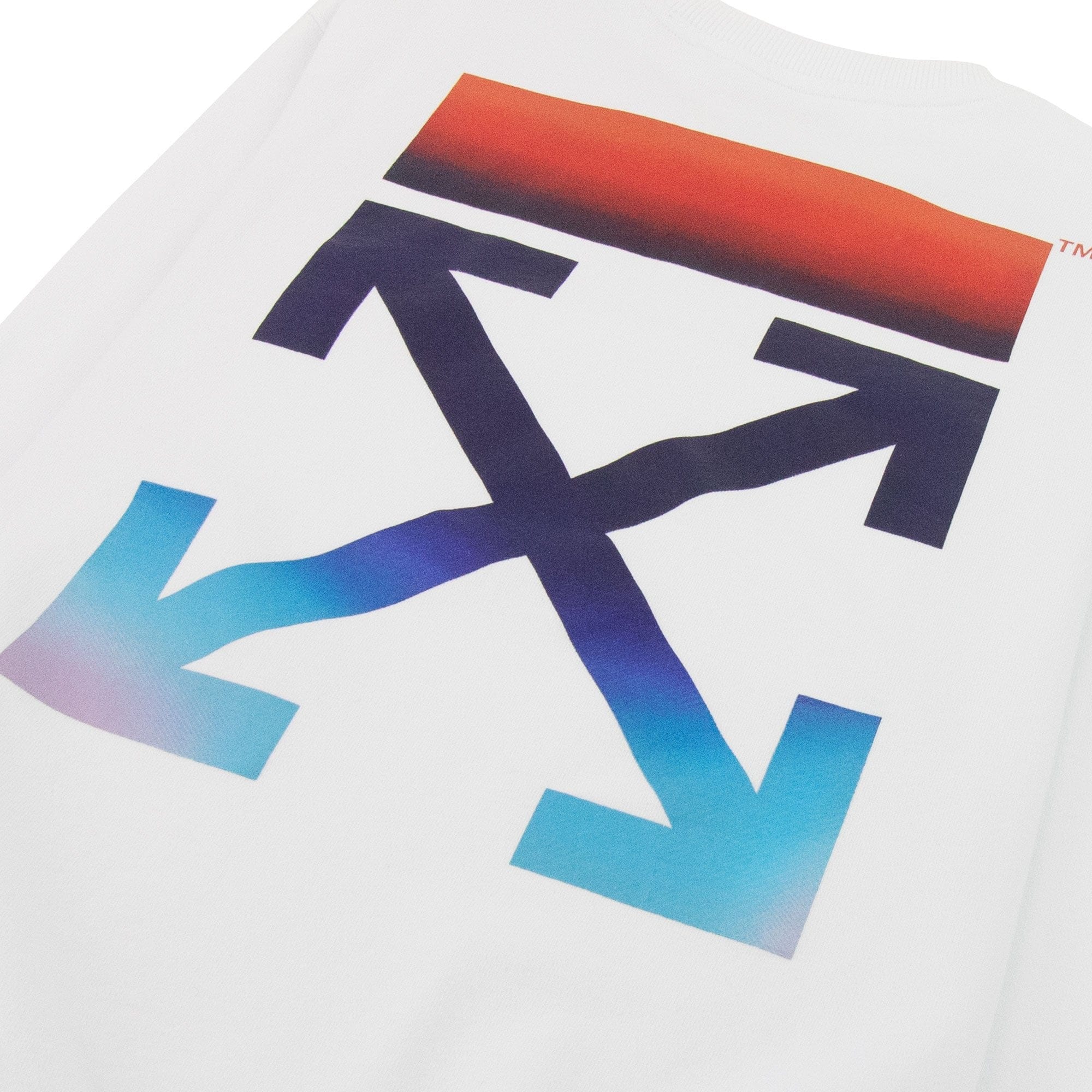 Off White Women Blue Red Arrow Reg Fit Crewneck Sweatshirt White Multi