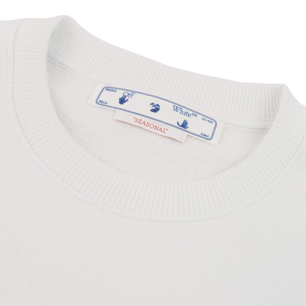 Off White Women Blue Red Arrow Reg Fit Crewneck Sweatshirt White Multi
