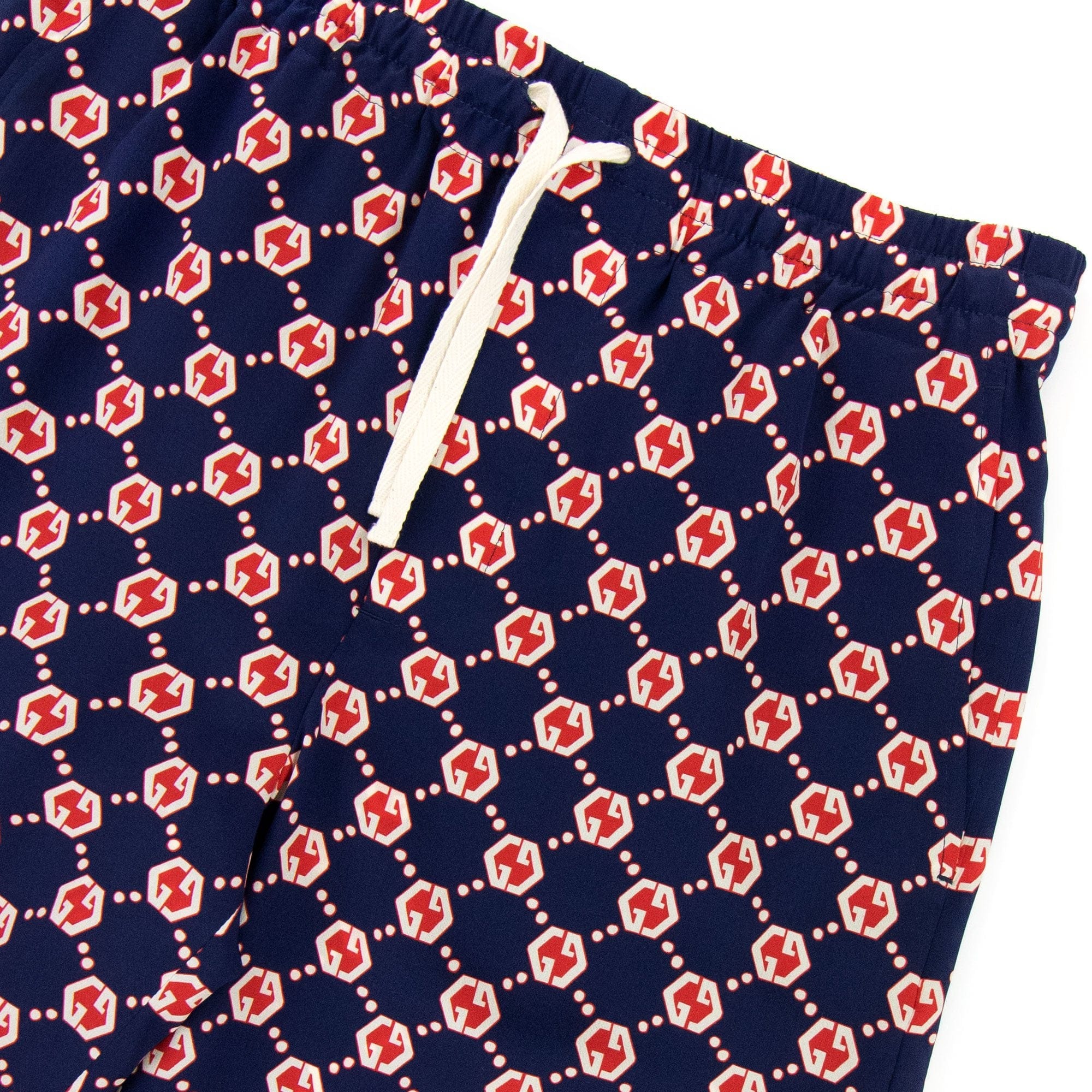 Gucci Gg On Crepe Silk Shorts Blue