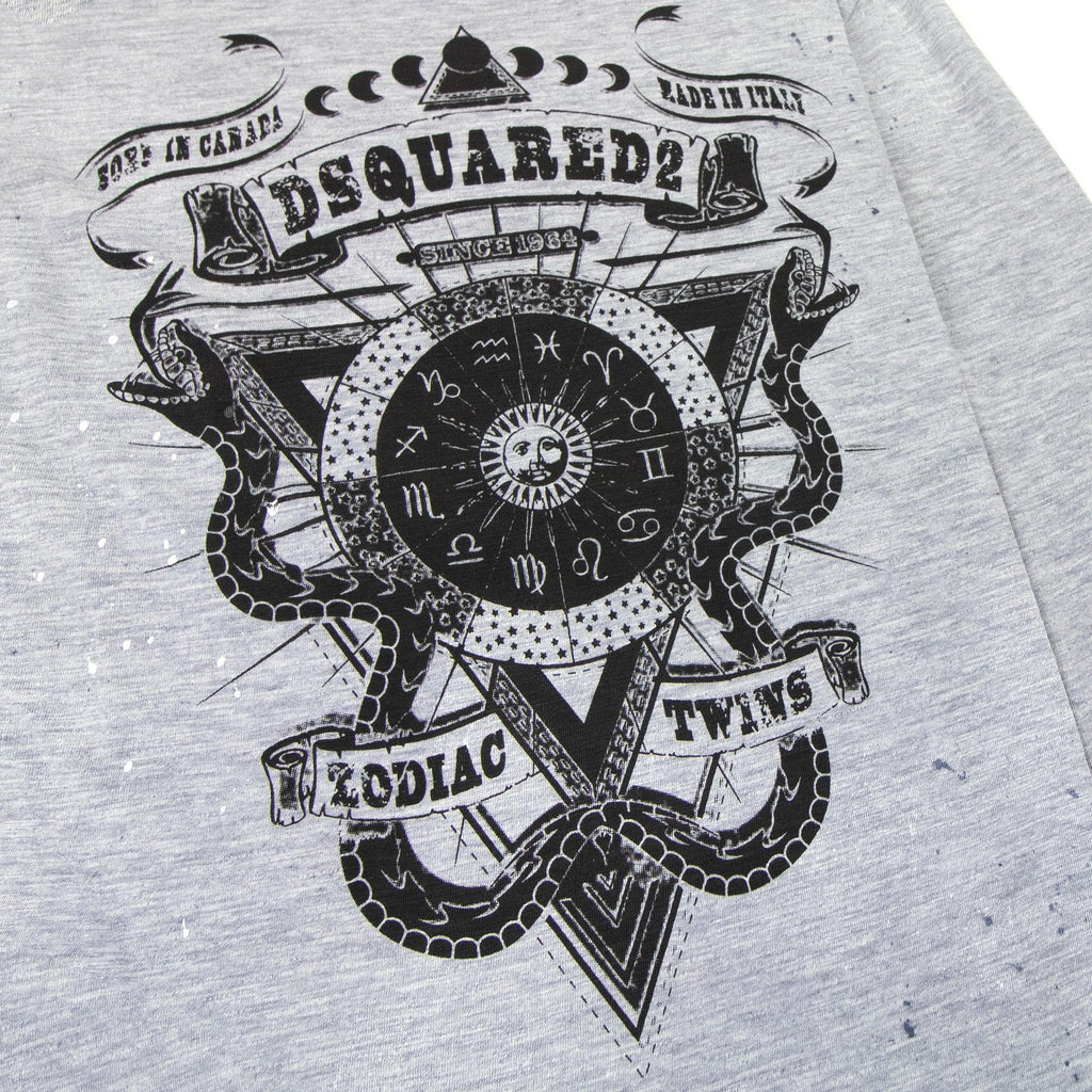 Dsquared2 Zodiac Twins L/s T Shirt Grey