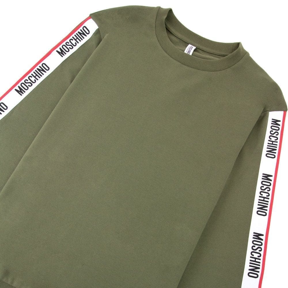 Moschino Underwear Tape Logo Arm Sweatshirt Khaki 0430