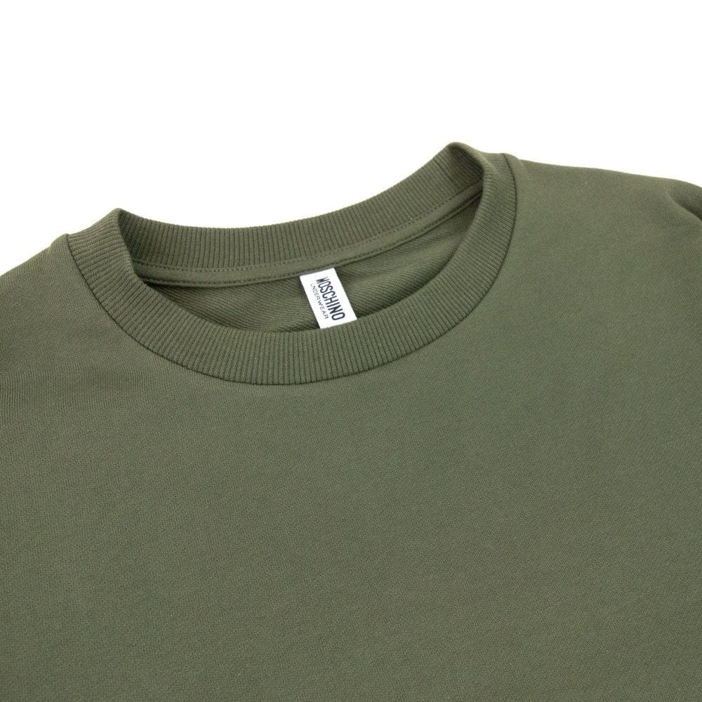 Moschino Underwear Tape Logo Arm Sweatshirt Khaki 0430
